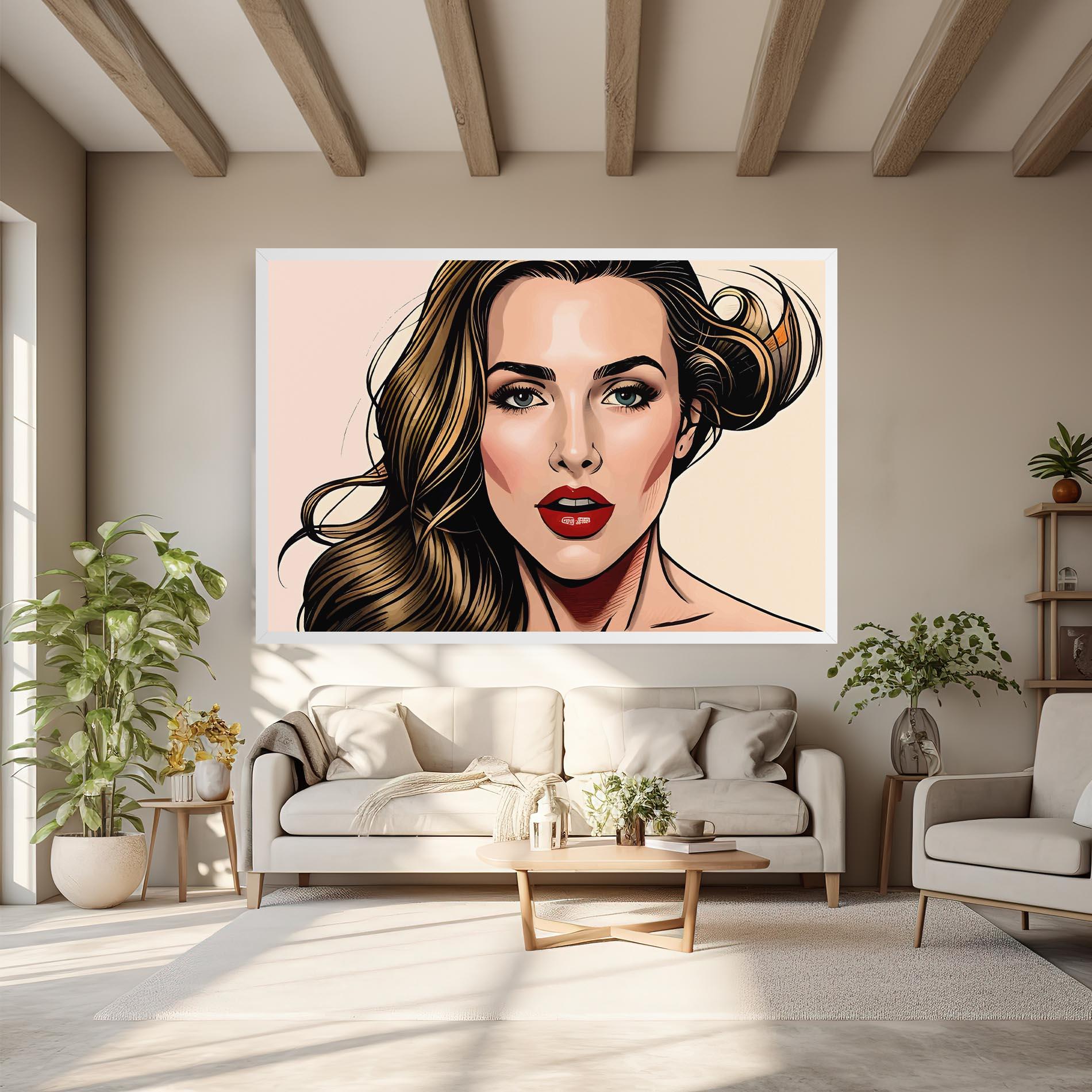 Tablou Canvas Red Pop Lips mockup 6