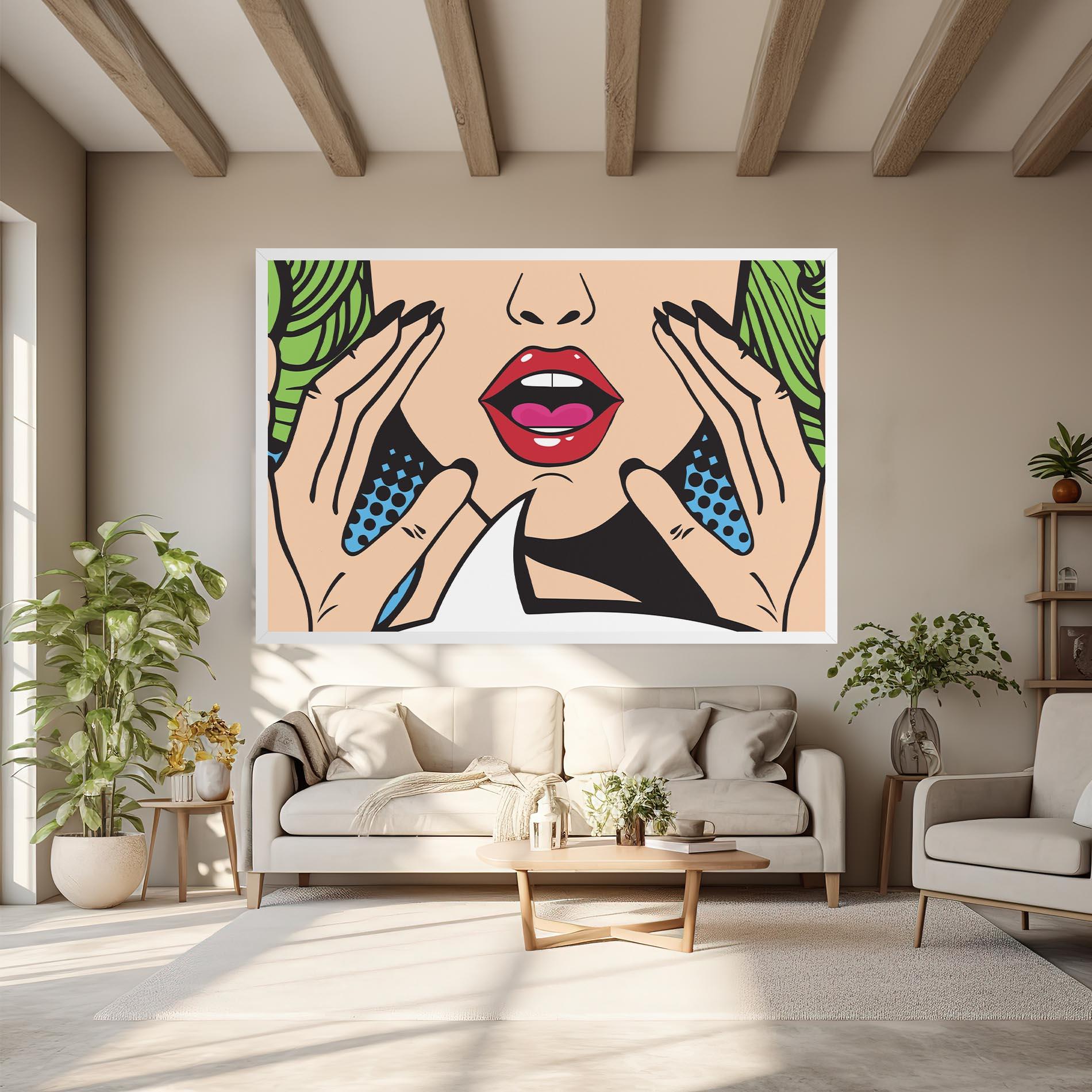 Tablou Canvas Speaking Pop Art mockup 6