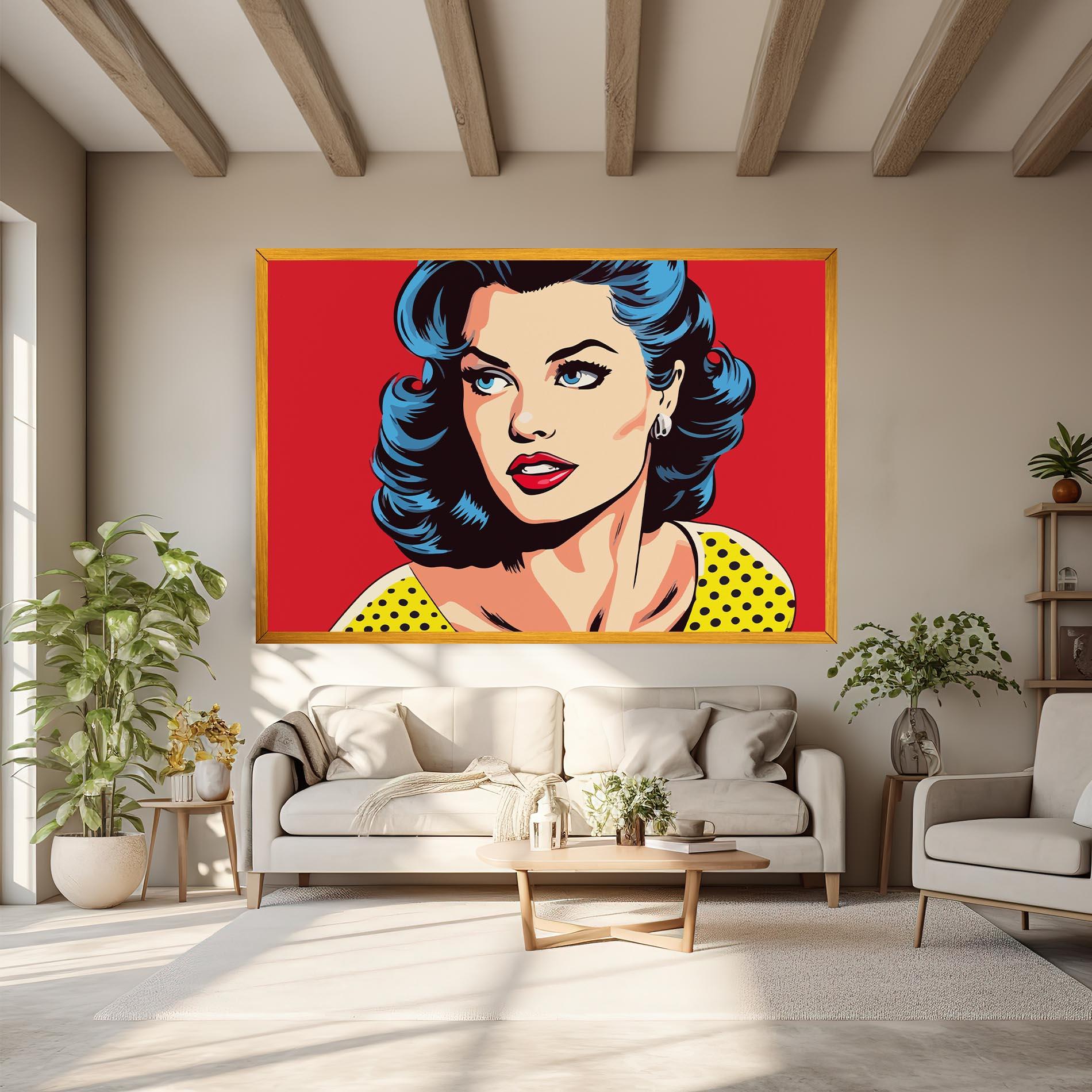 Tablou Canvas Blue Pop Eyes mockup 6