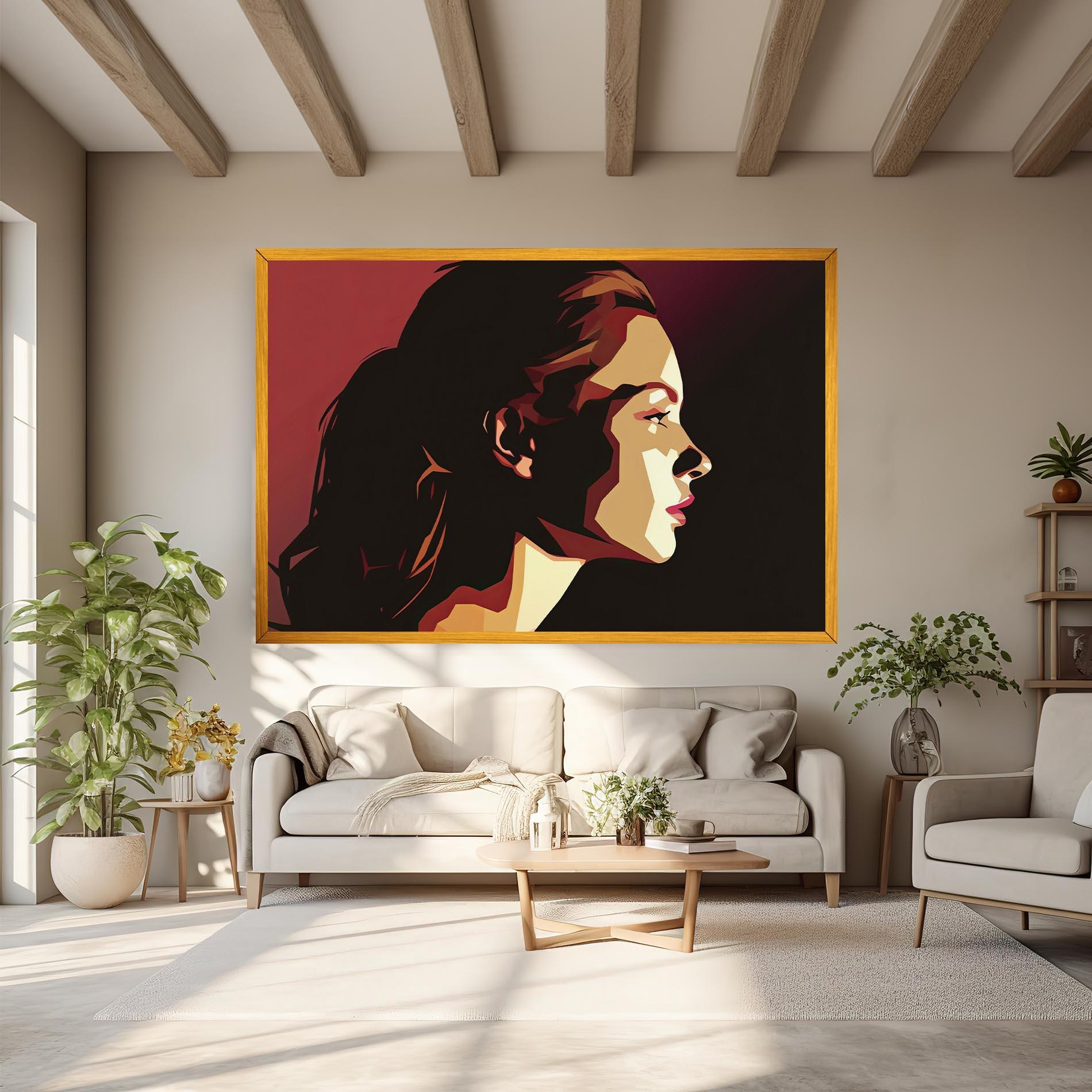 Tablou Canvas Cream Red Pop Art mockup 6