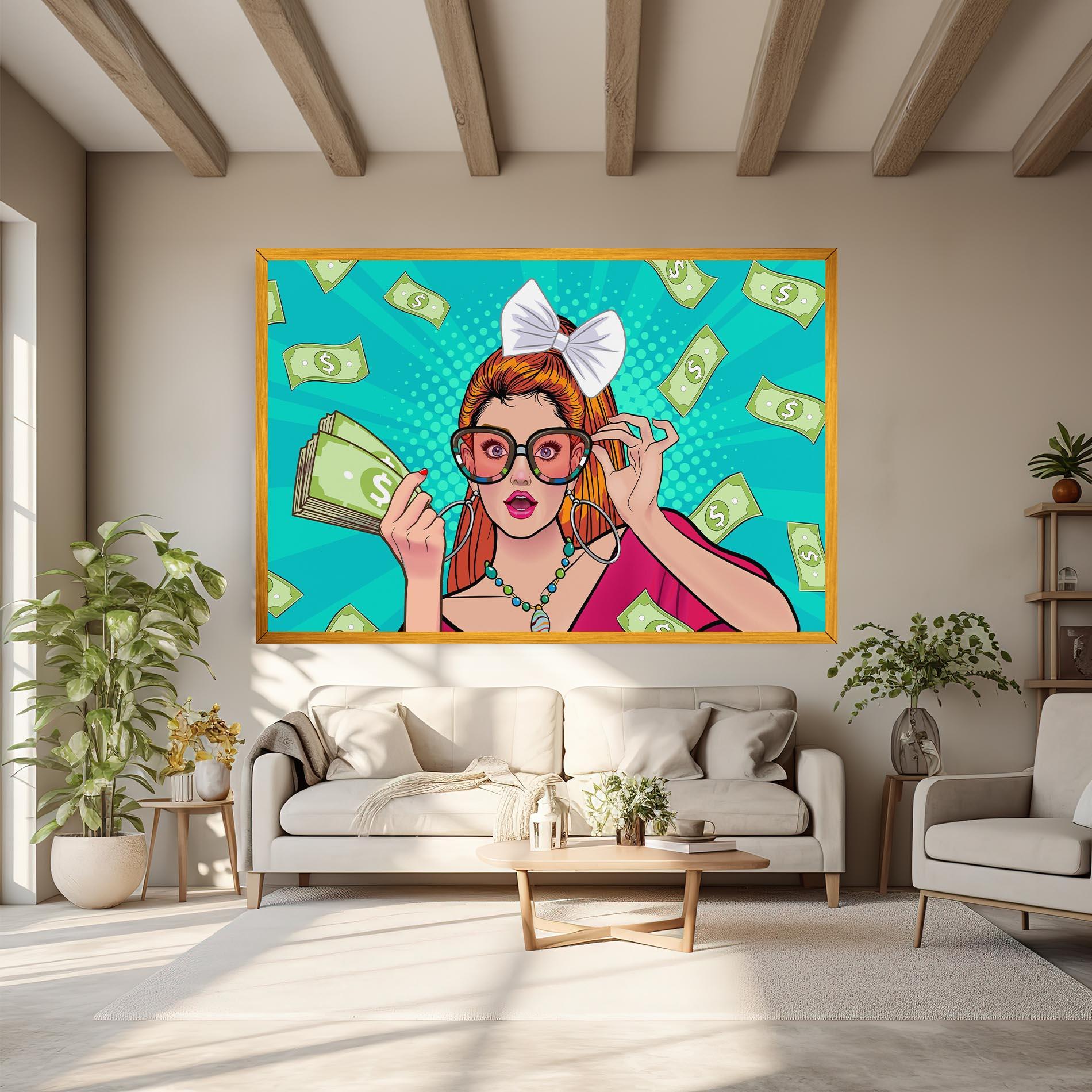 Tablou Canvas Money Pop Art mockup 6
