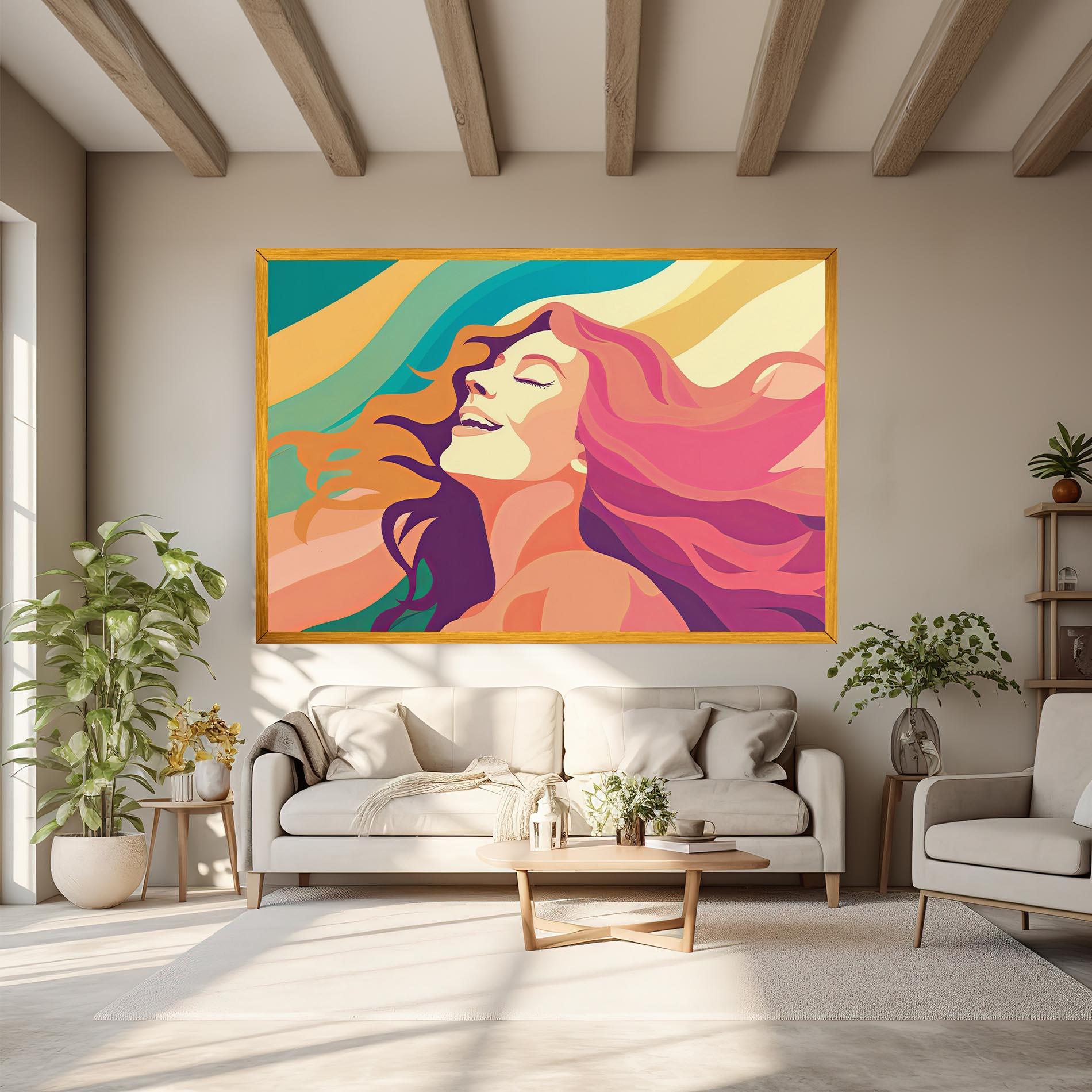 Tablou Canvas Pink Pop Hair mockup 6