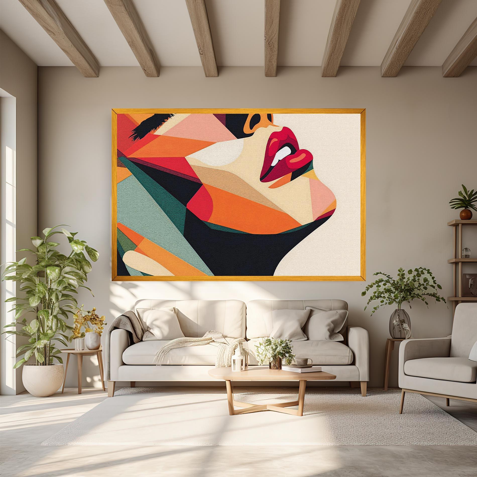 Tablou Canvas Pop Art Lips mockup 6