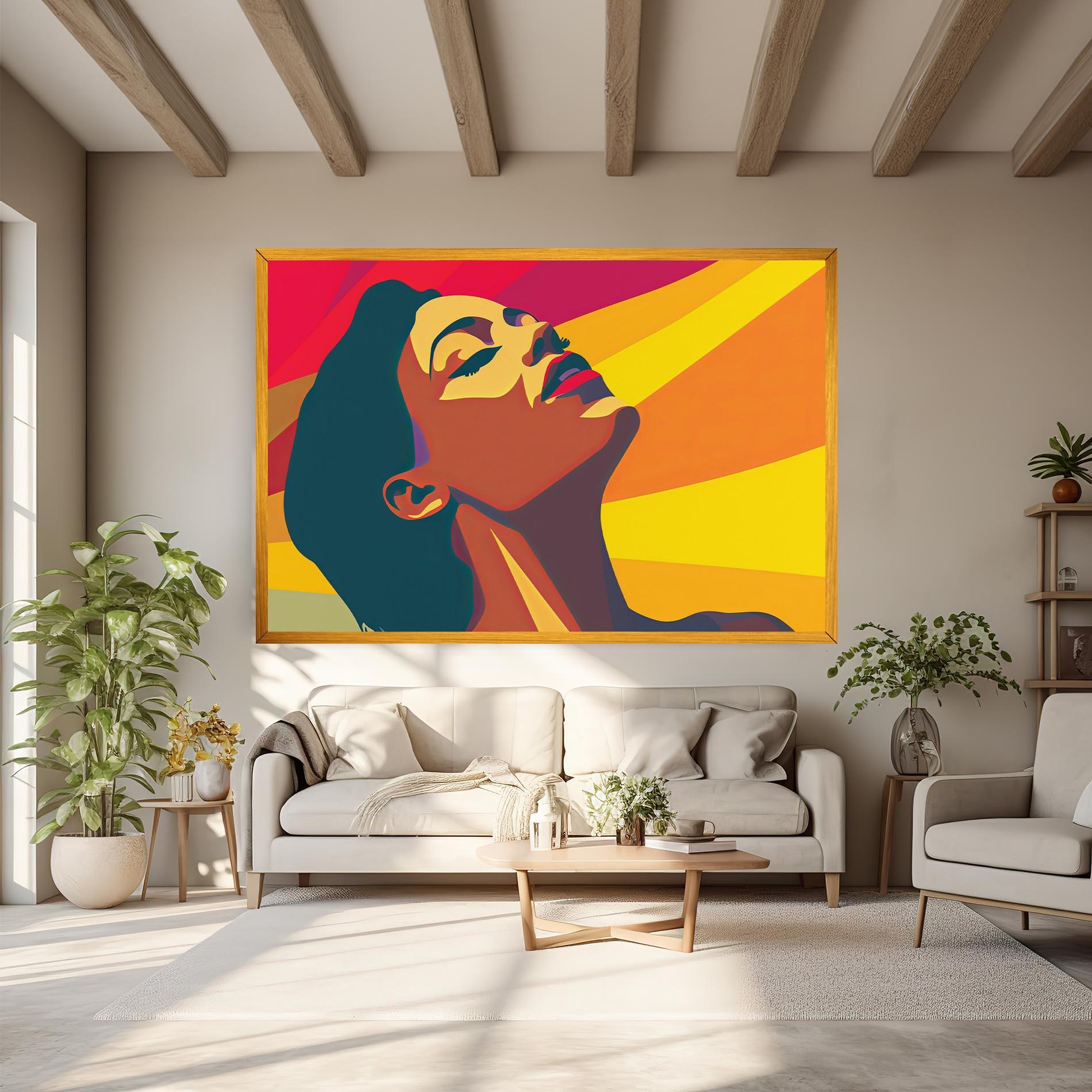 Tablou Canvas Pop Female Color mockup 6