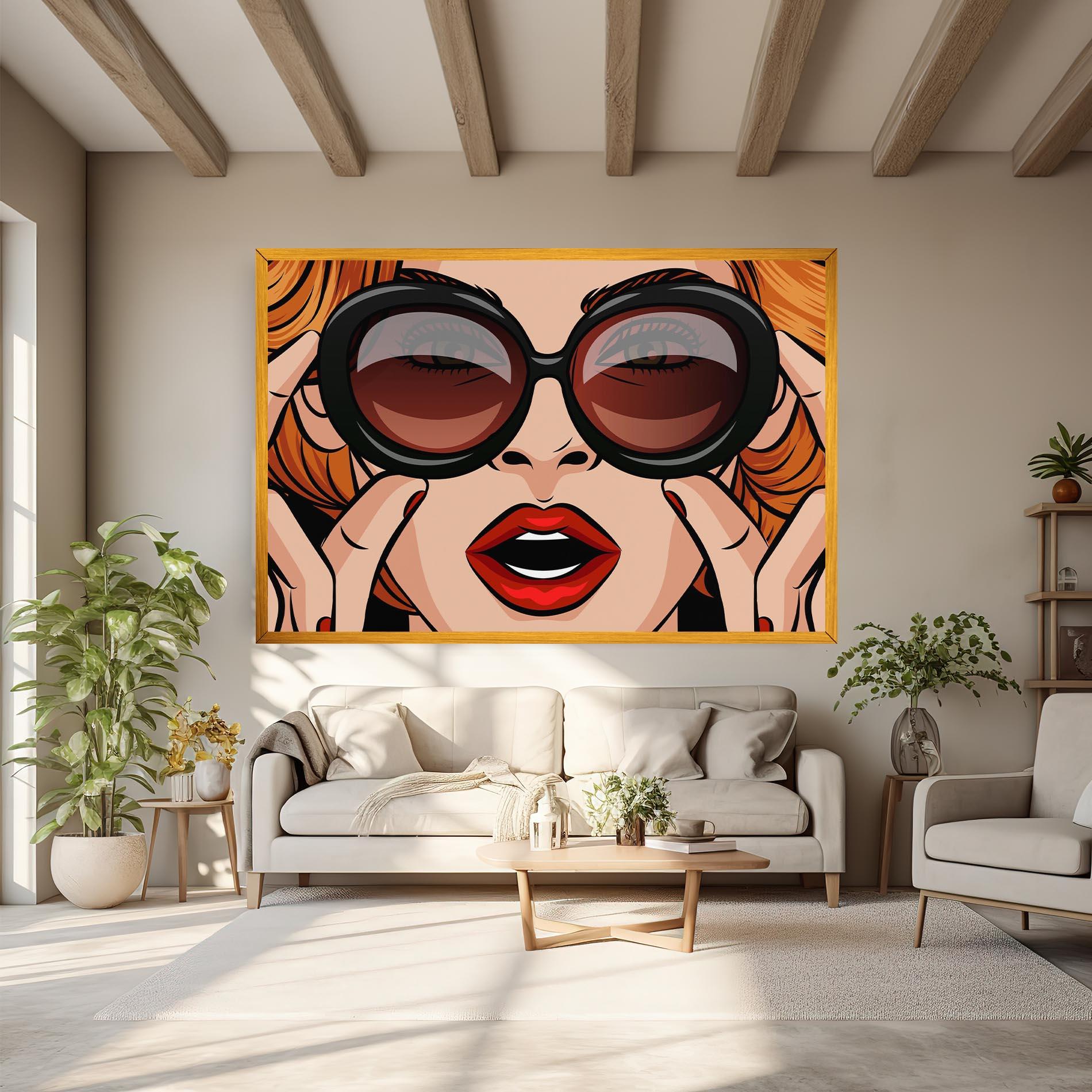 Tablou Canvas Pop Glasses Woman mockup 6