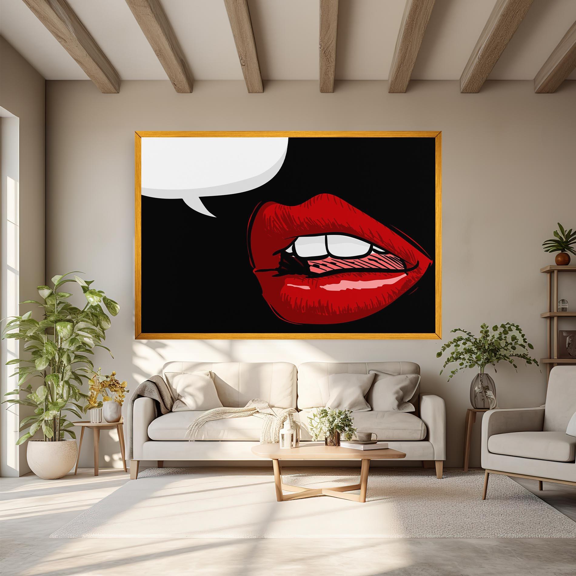 Tablou Canvas Pop Red Lips mockup 6