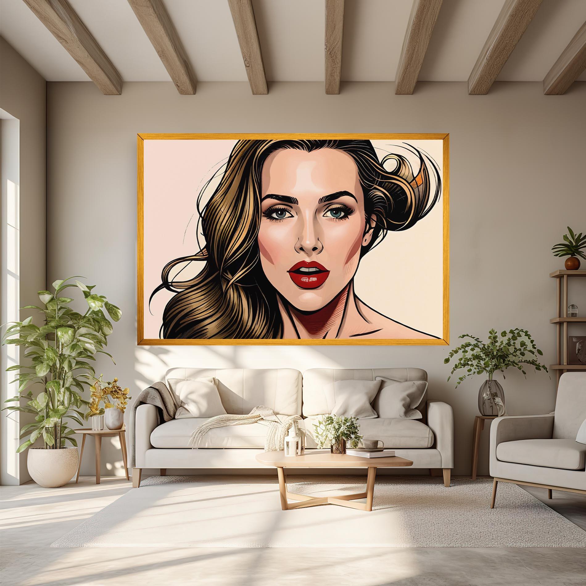 Tablou Canvas Red Pop Lips mockup 6