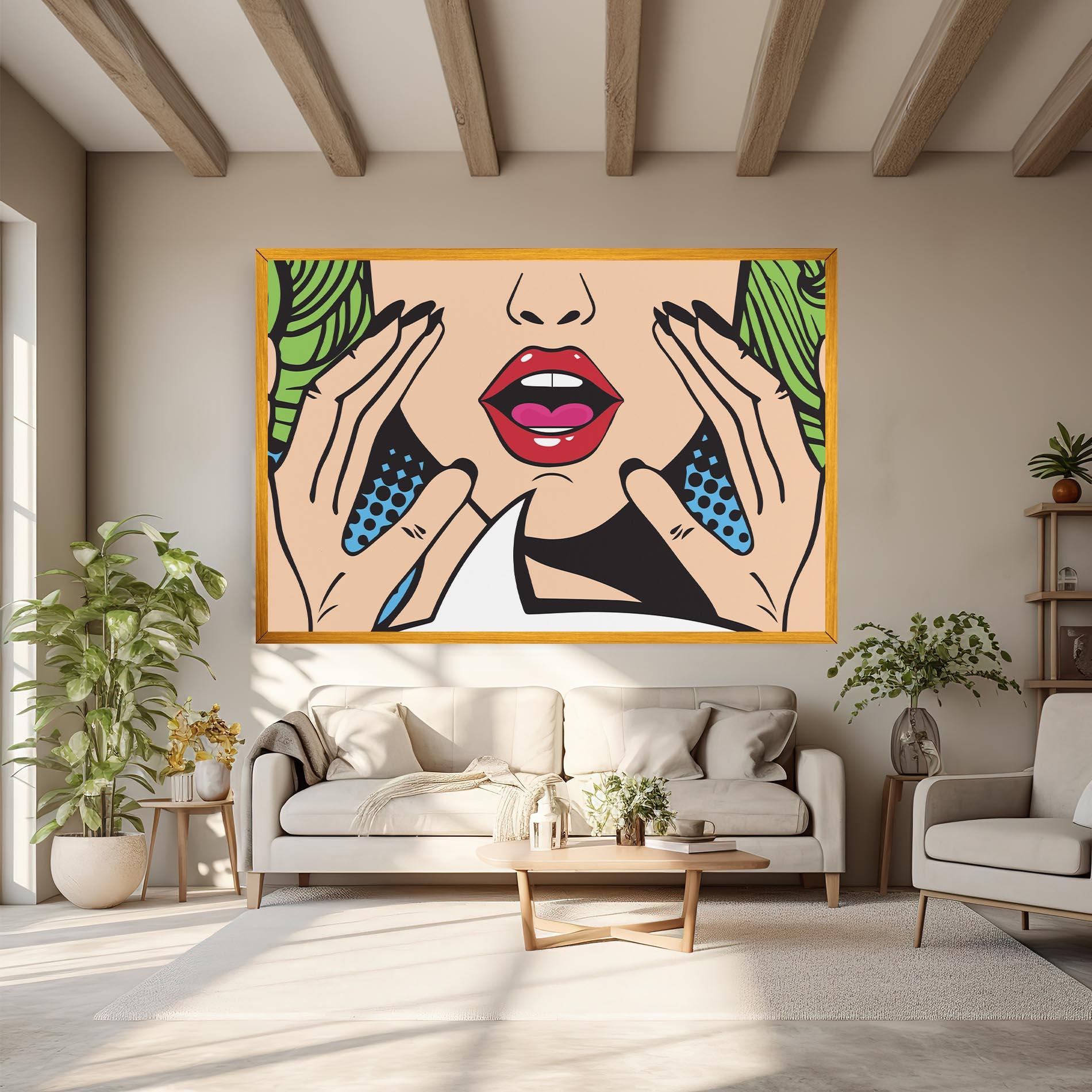 Tablou Canvas Speaking Pop Art mockup 6