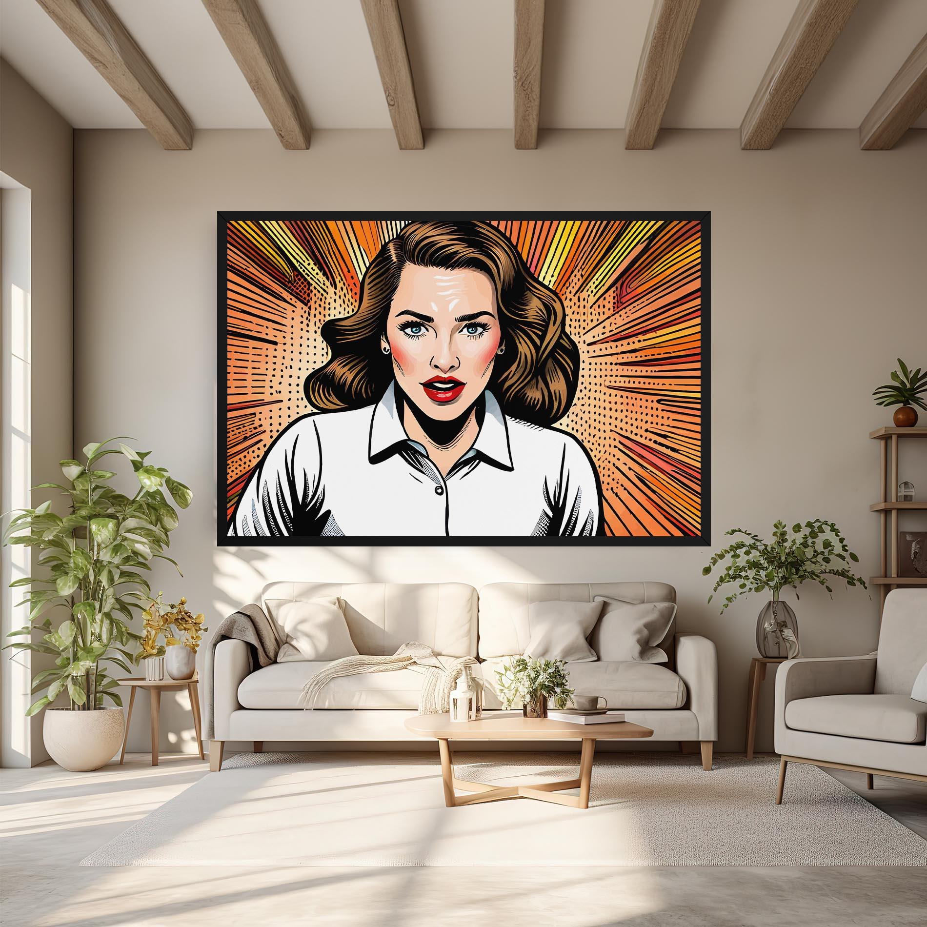 Tablou Canvas Blue Eye Pop Art mockup 6