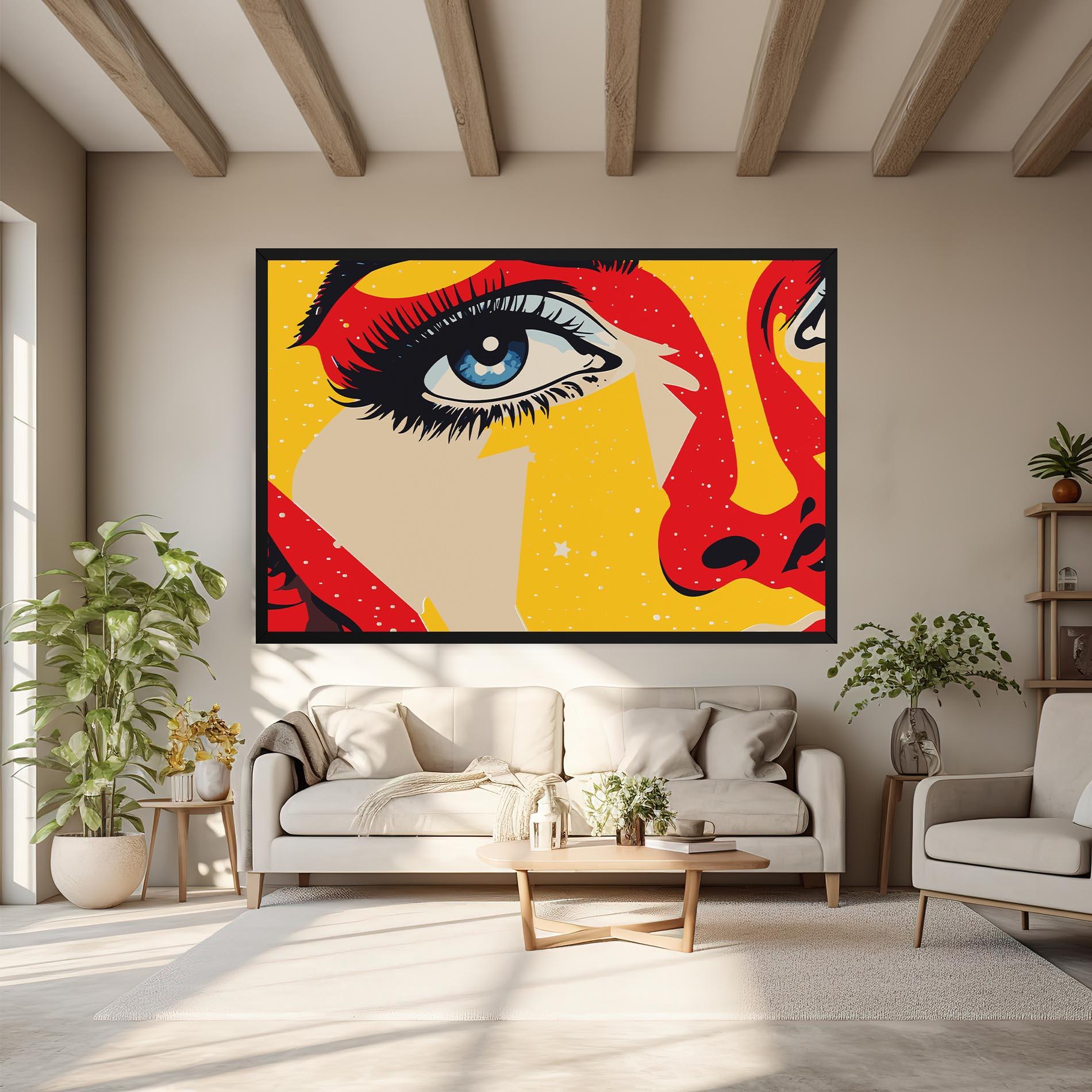 Tablou Canvas Blue Pop Eye mockup 6