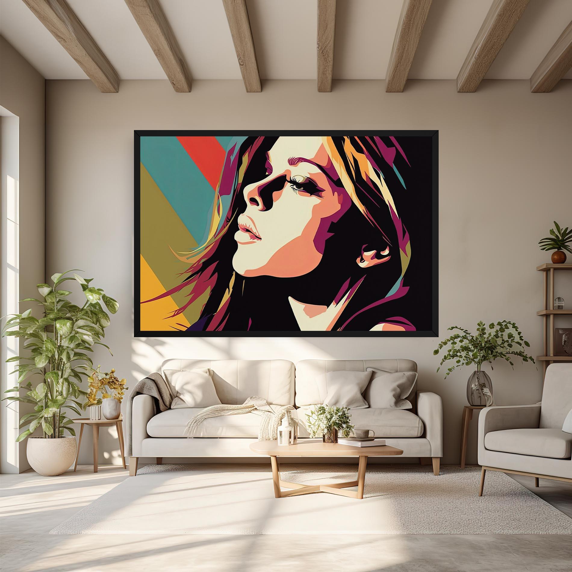 Tablou Canvas Cream Pop Art mockup 6