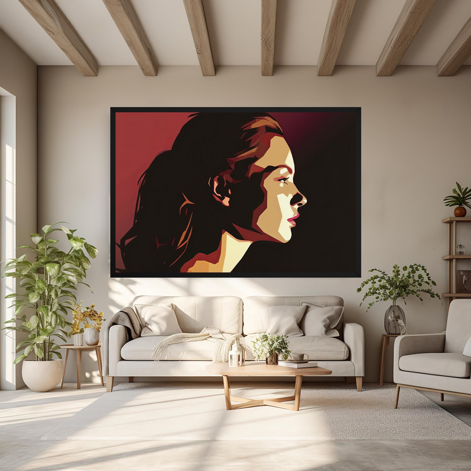 Tablou Canvas Cream Red Pop Art mockup 6