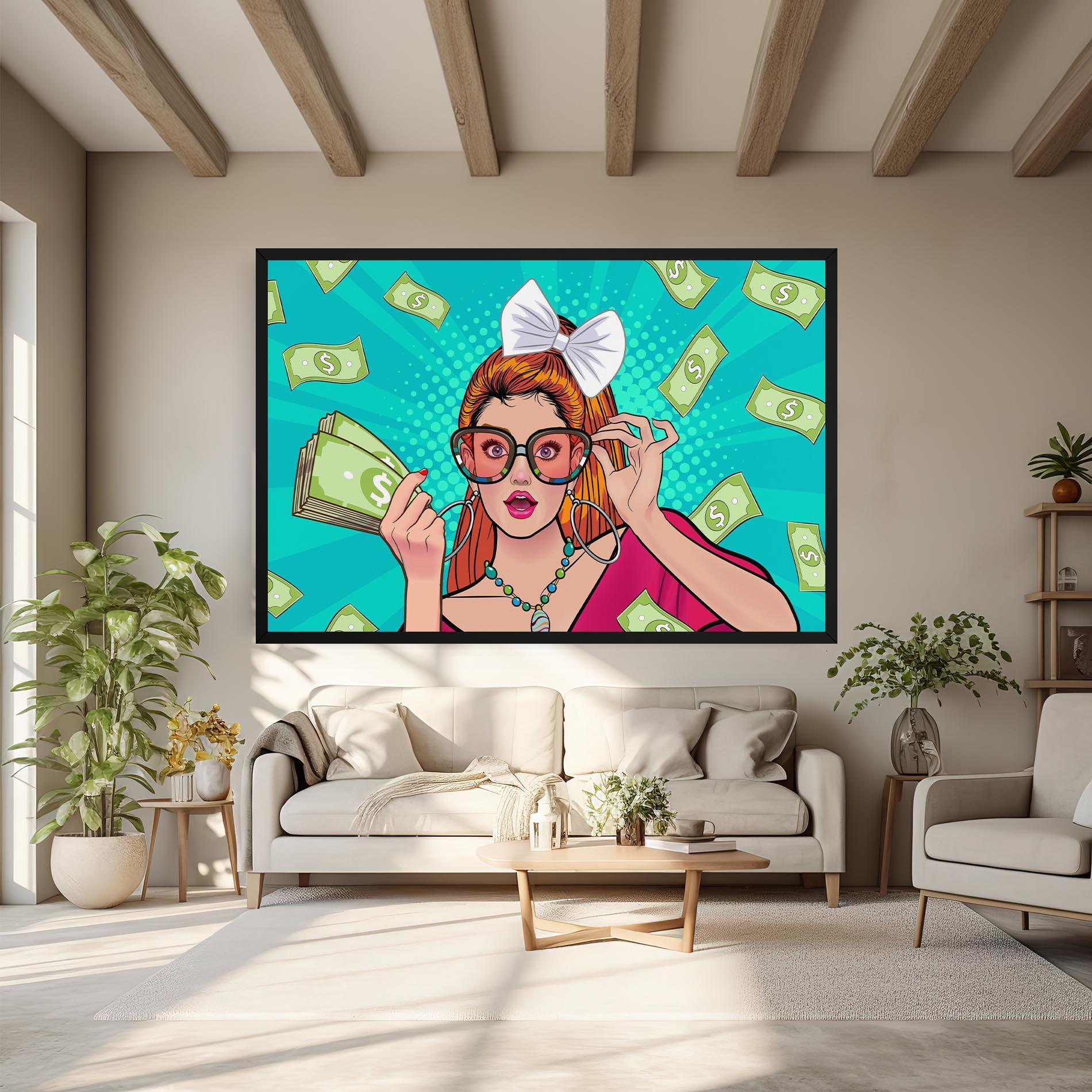 Tablou Canvas Money Pop Art mockup 6