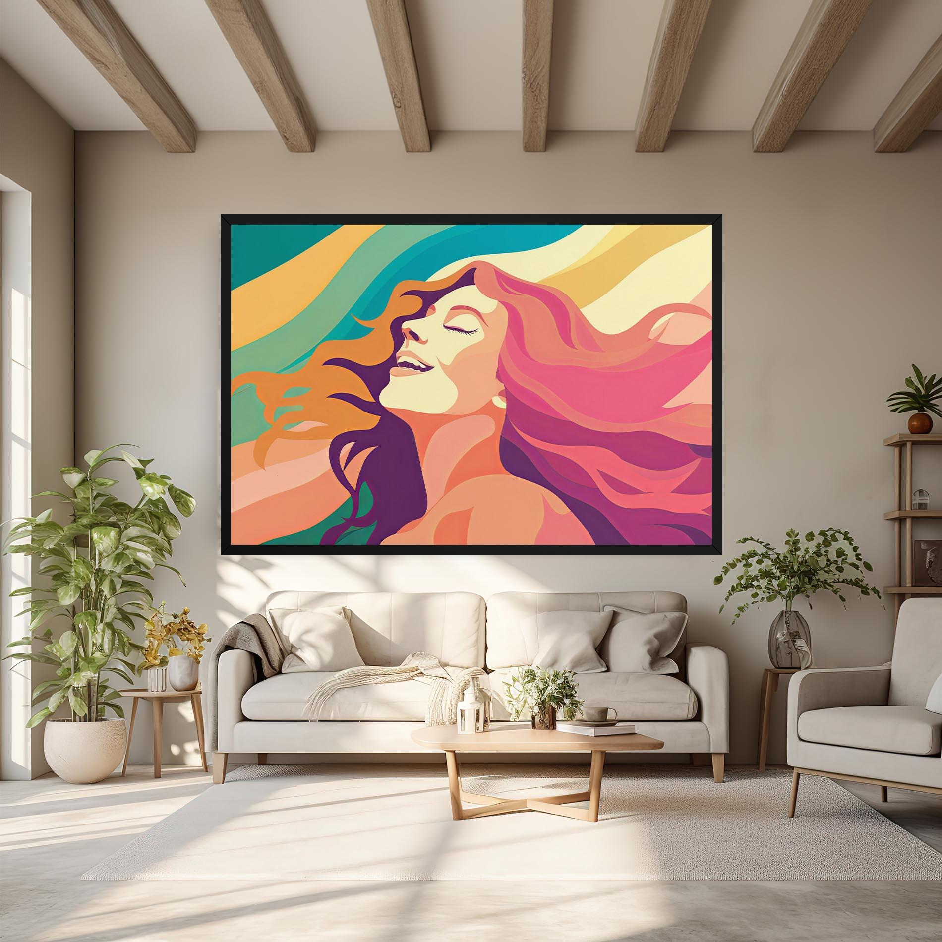 Tablou Canvas Pink Pop Hair mockup 6