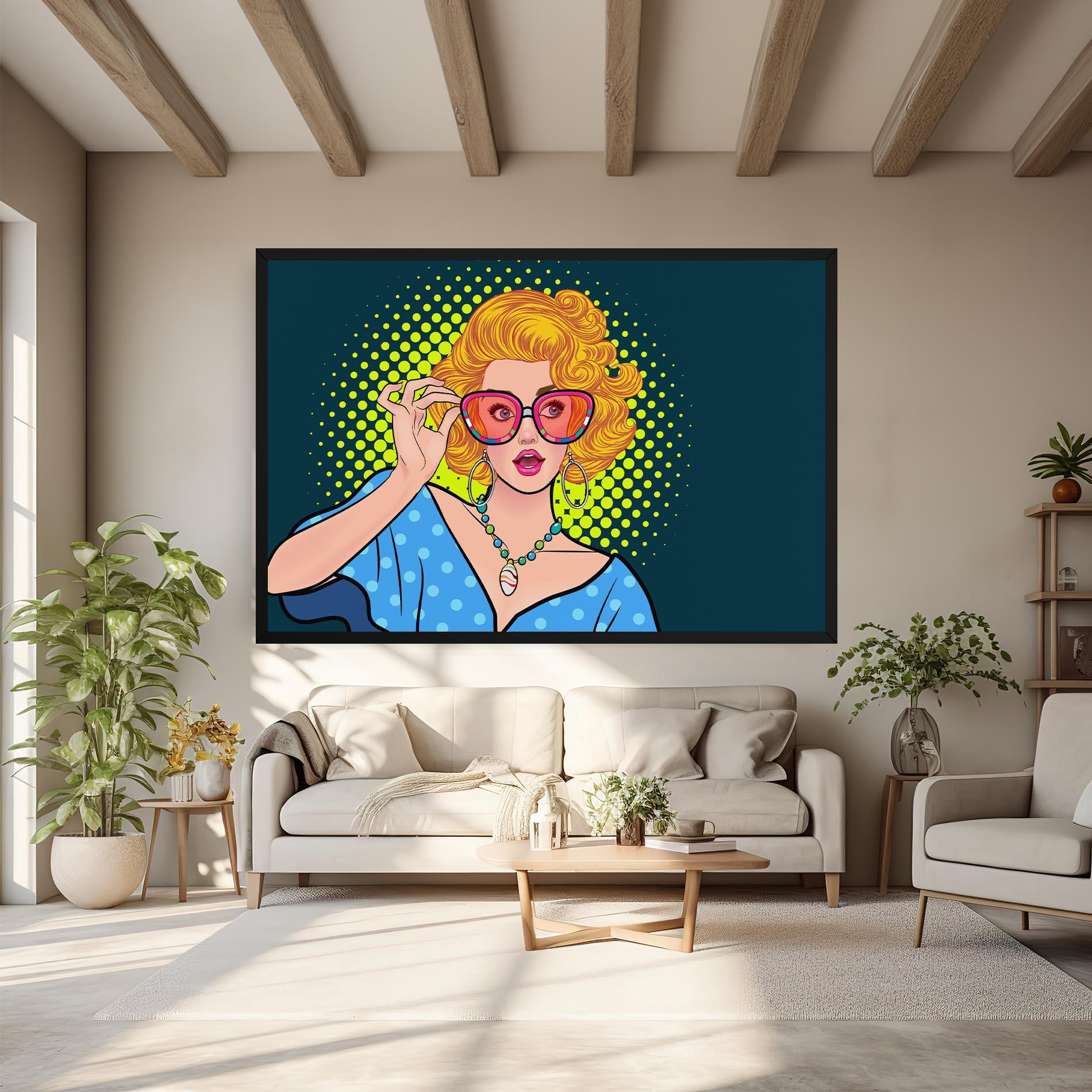 Tablou Canvas Pop Glasses Lady mockup 6