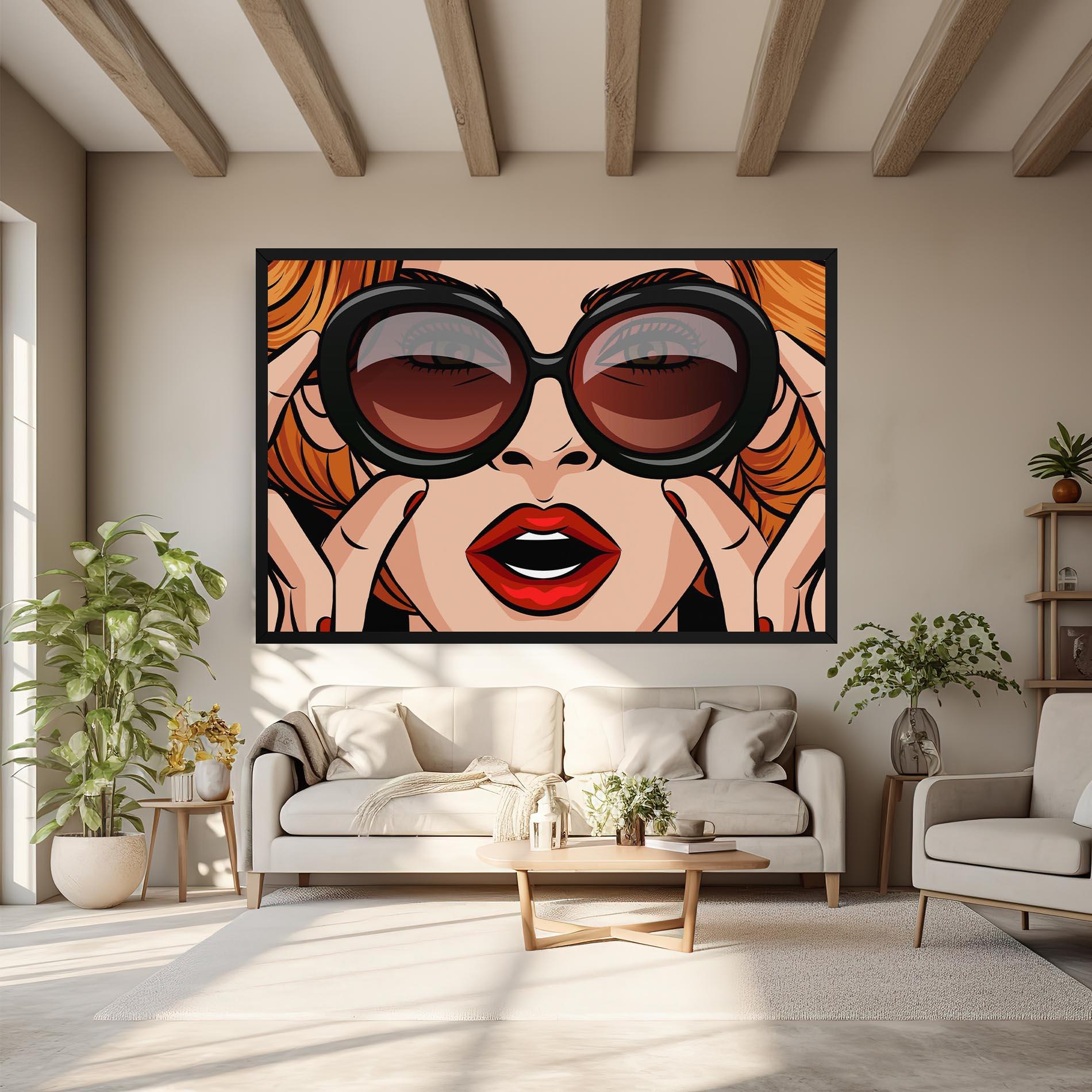Tablou Canvas Pop Glasses Woman mockup 6