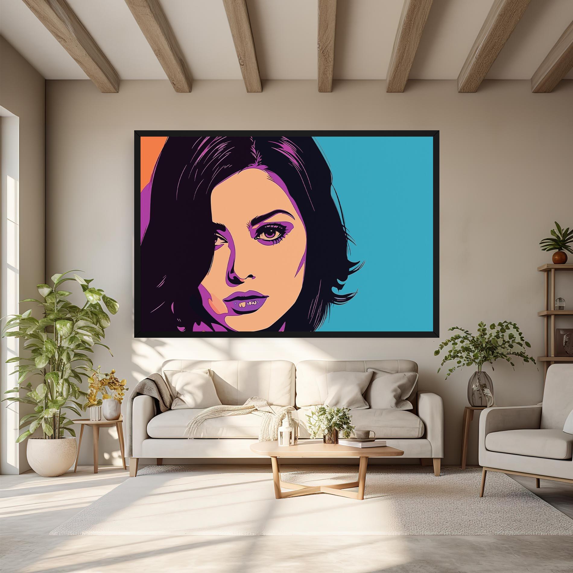 Tablou Canvas Pop Purple Woman mockup 6