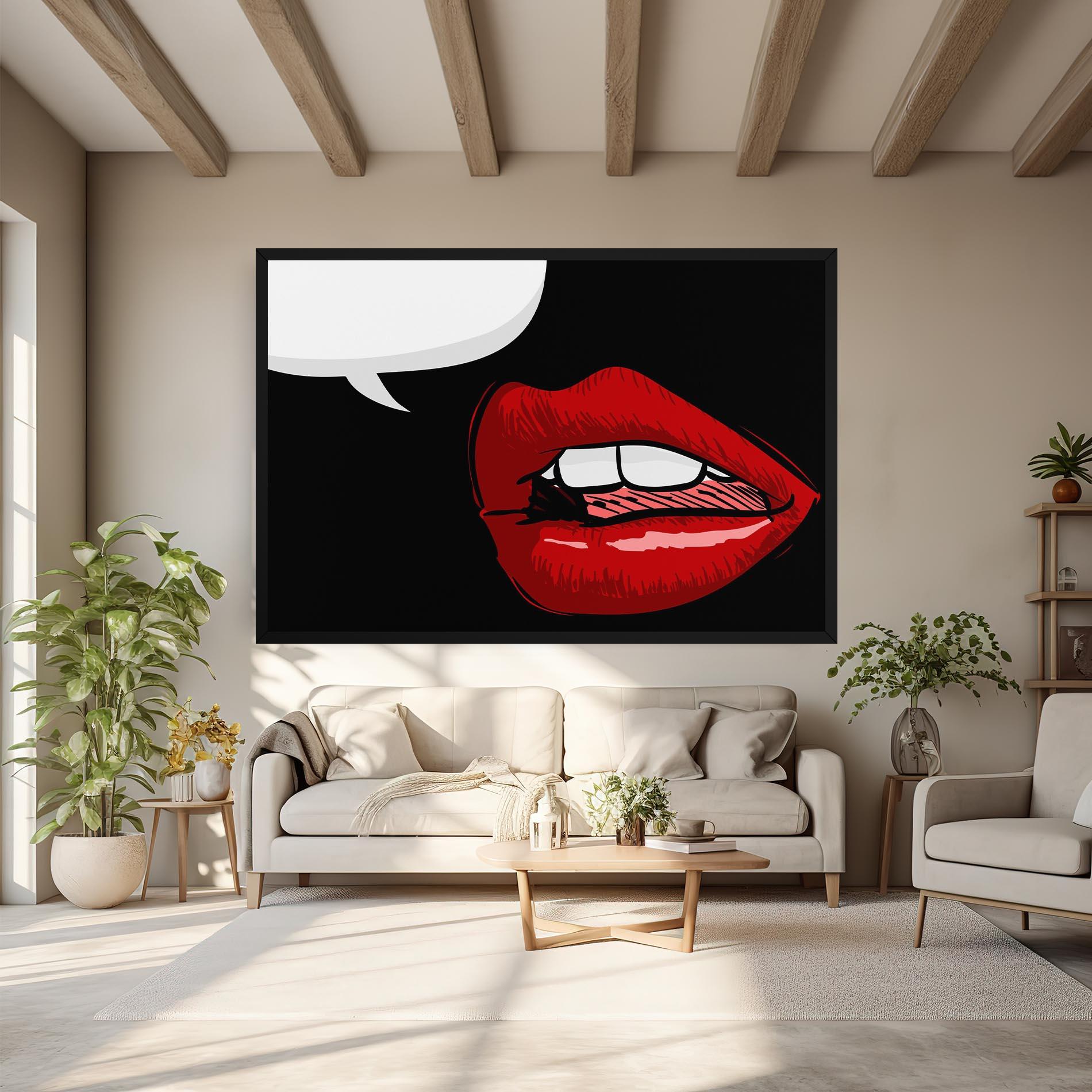 Tablou Canvas Pop Red Lips mockup 6