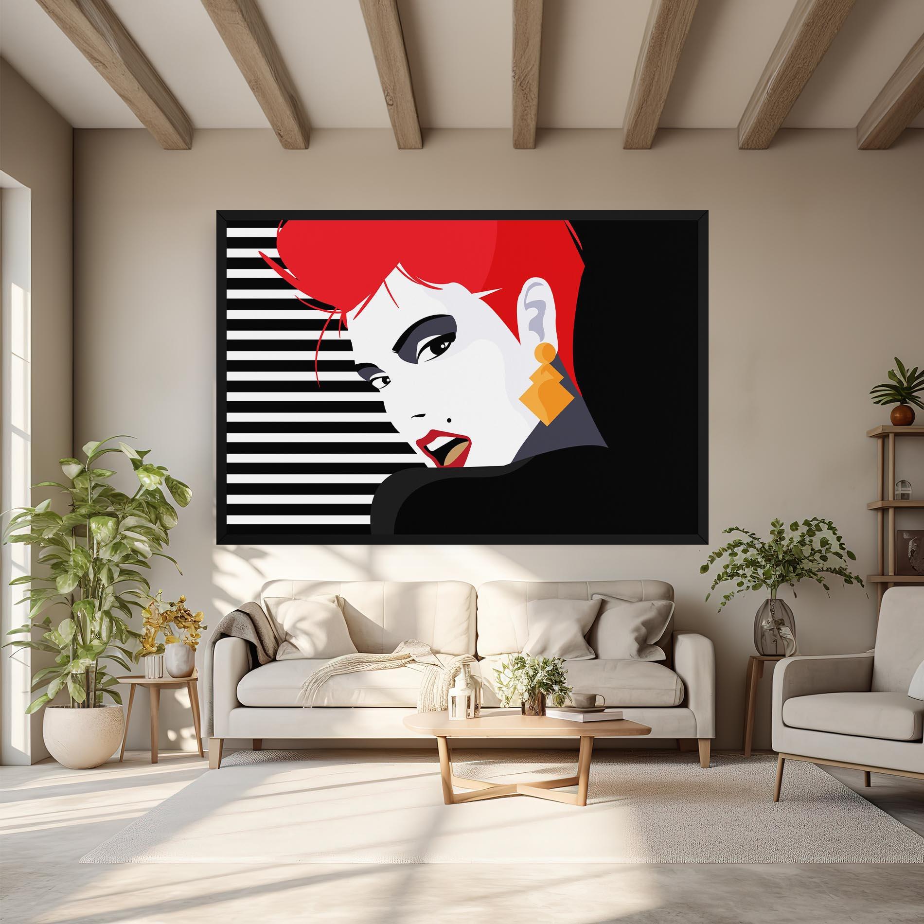 Tablou Canvas Red Pop Hair mockup 6