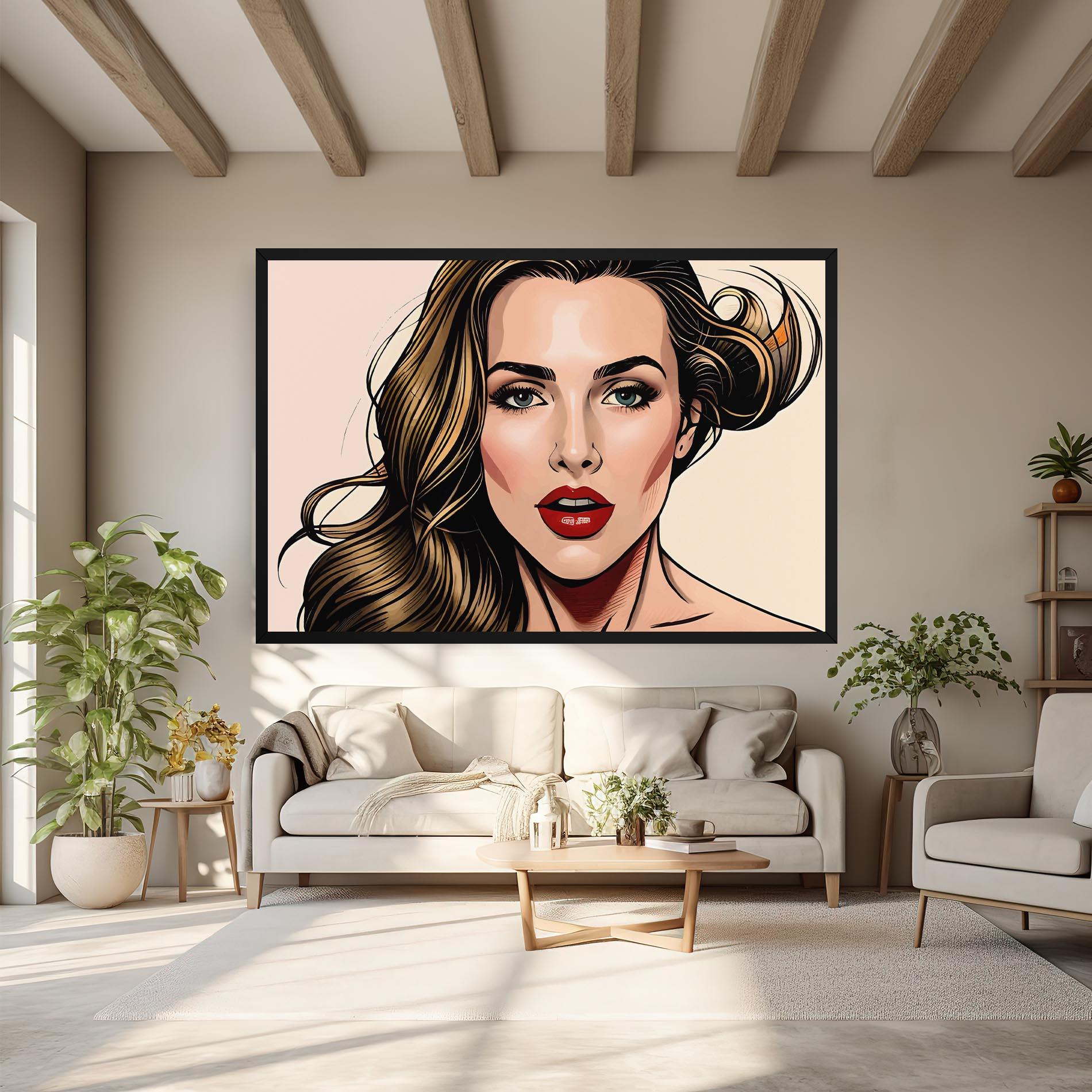 Tablou Canvas Red Pop Lips mockup 6