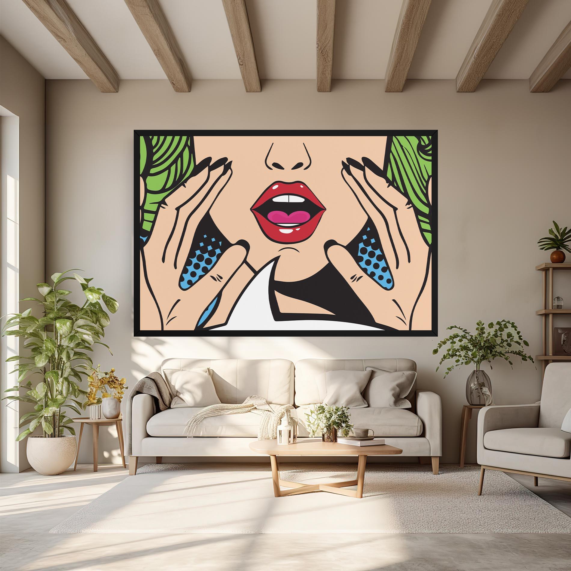 Tablou Canvas Speaking Pop Art mockup 6