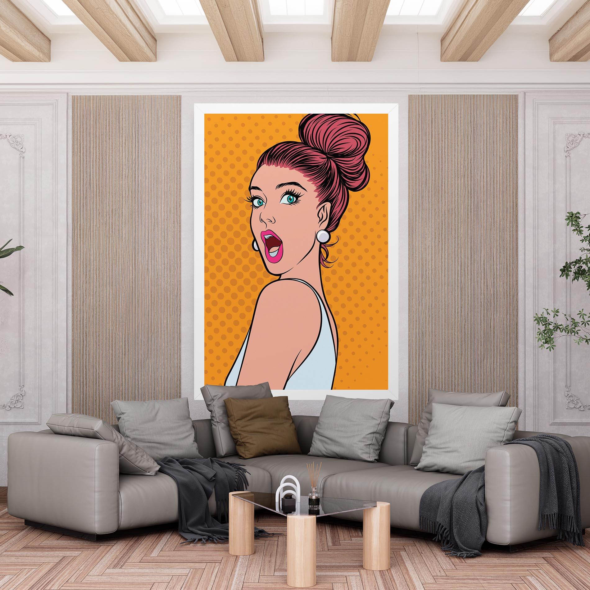 Tablou Canvas Pop Comic Lady mockup 6
