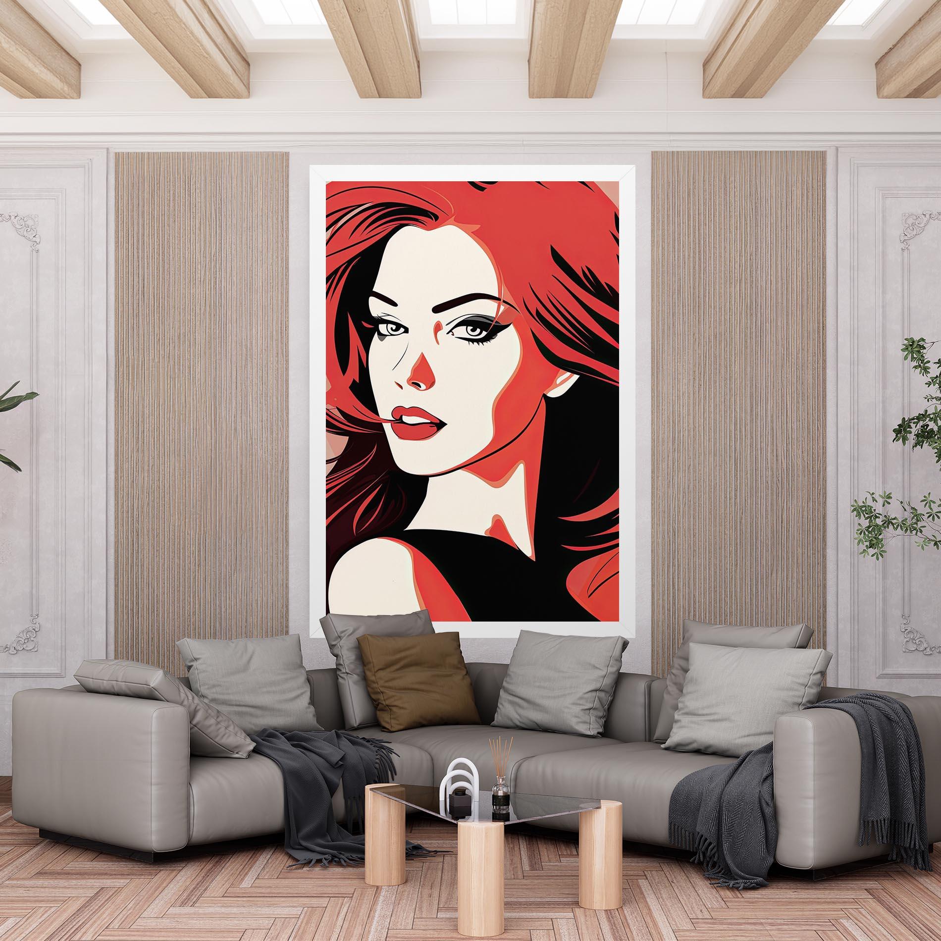 Tablou Canvas Red Hair Pop Art mockup 6