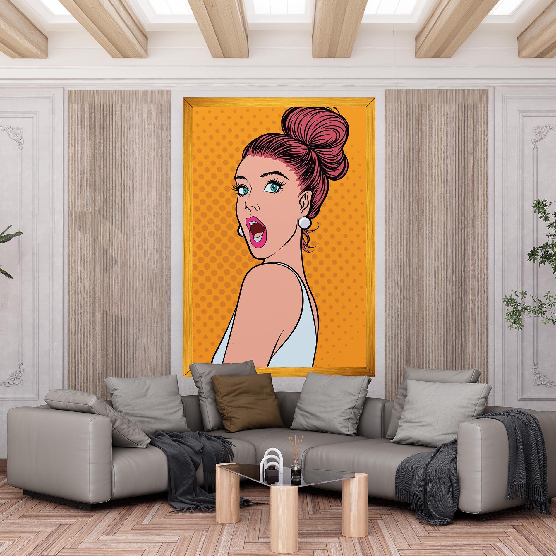 Tablou Canvas Pop Comic Lady mockup 6