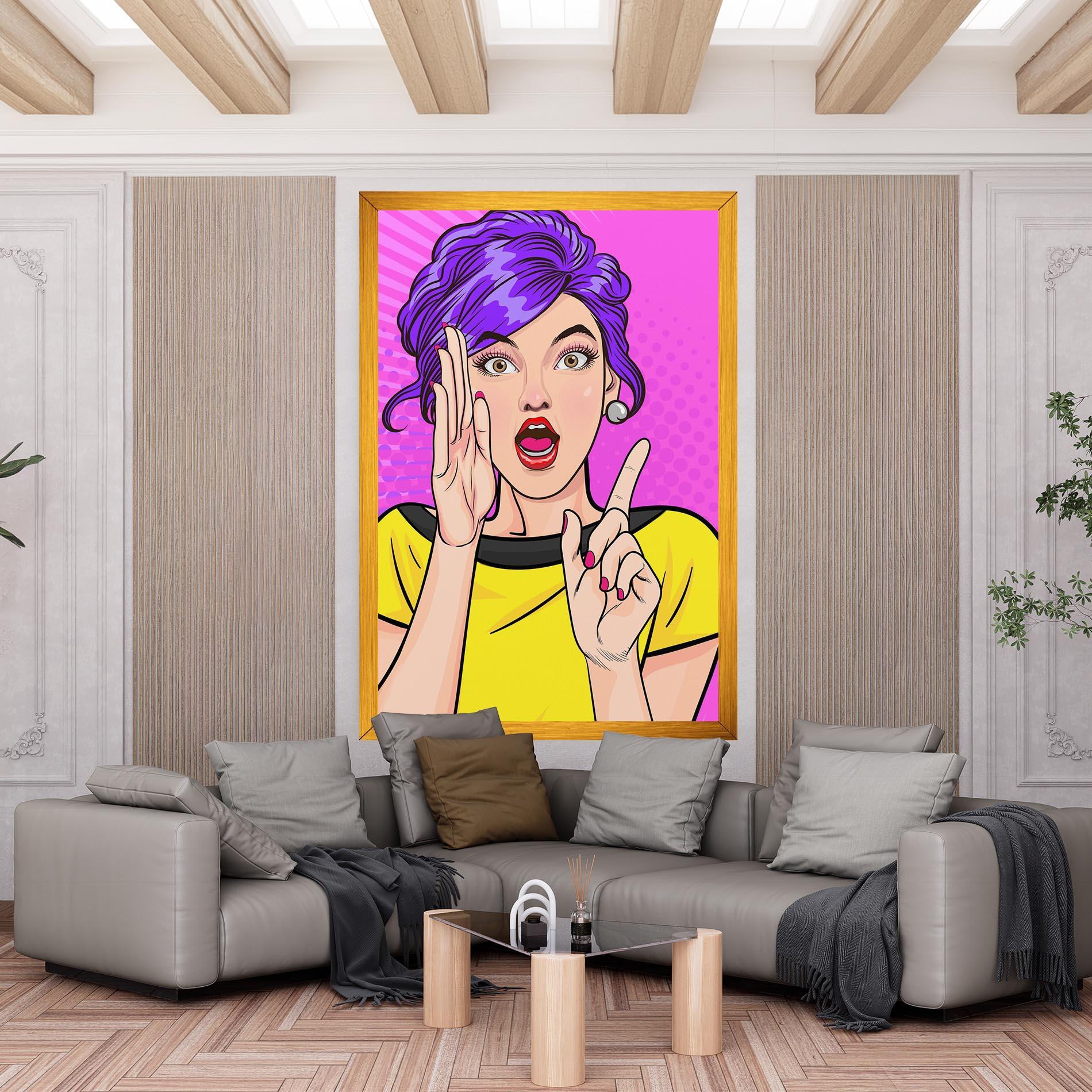 Tablou Canvas Surprised Pop Woman mockup 6