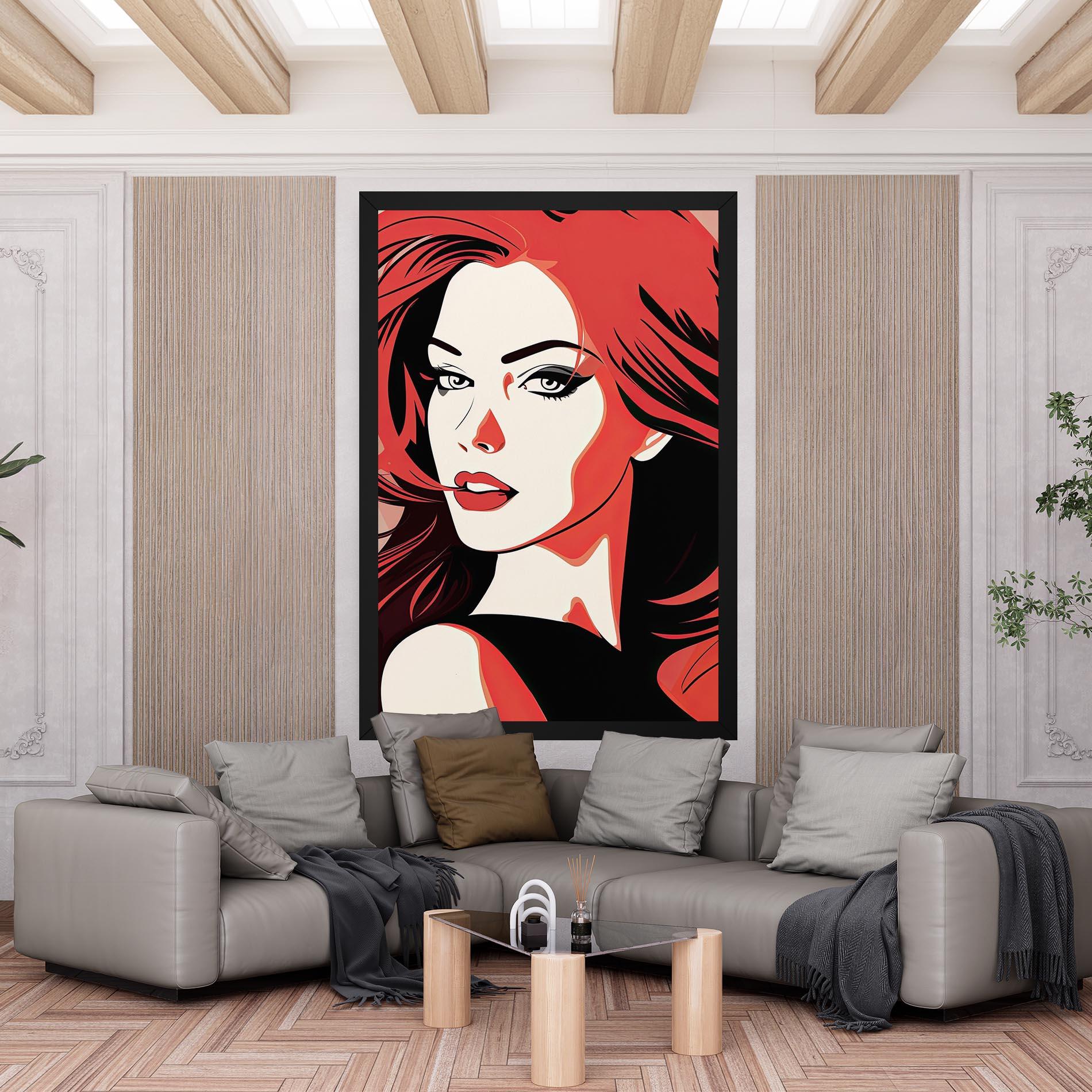 Tablou Canvas Red Hair Pop Art mockup 6