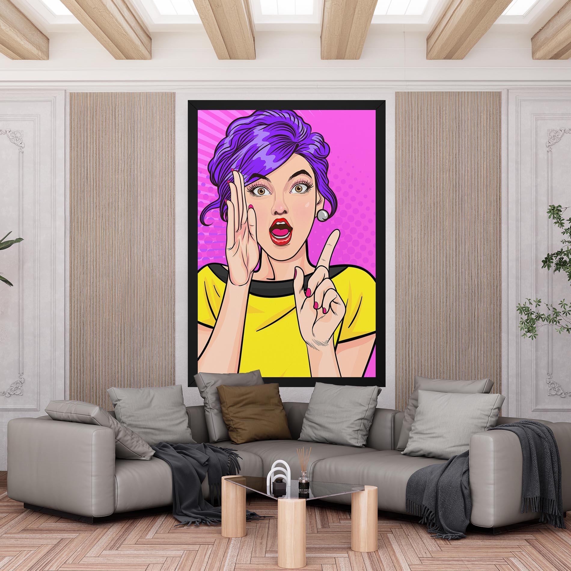 Tablou Canvas Surprised Pop Woman mockup 6