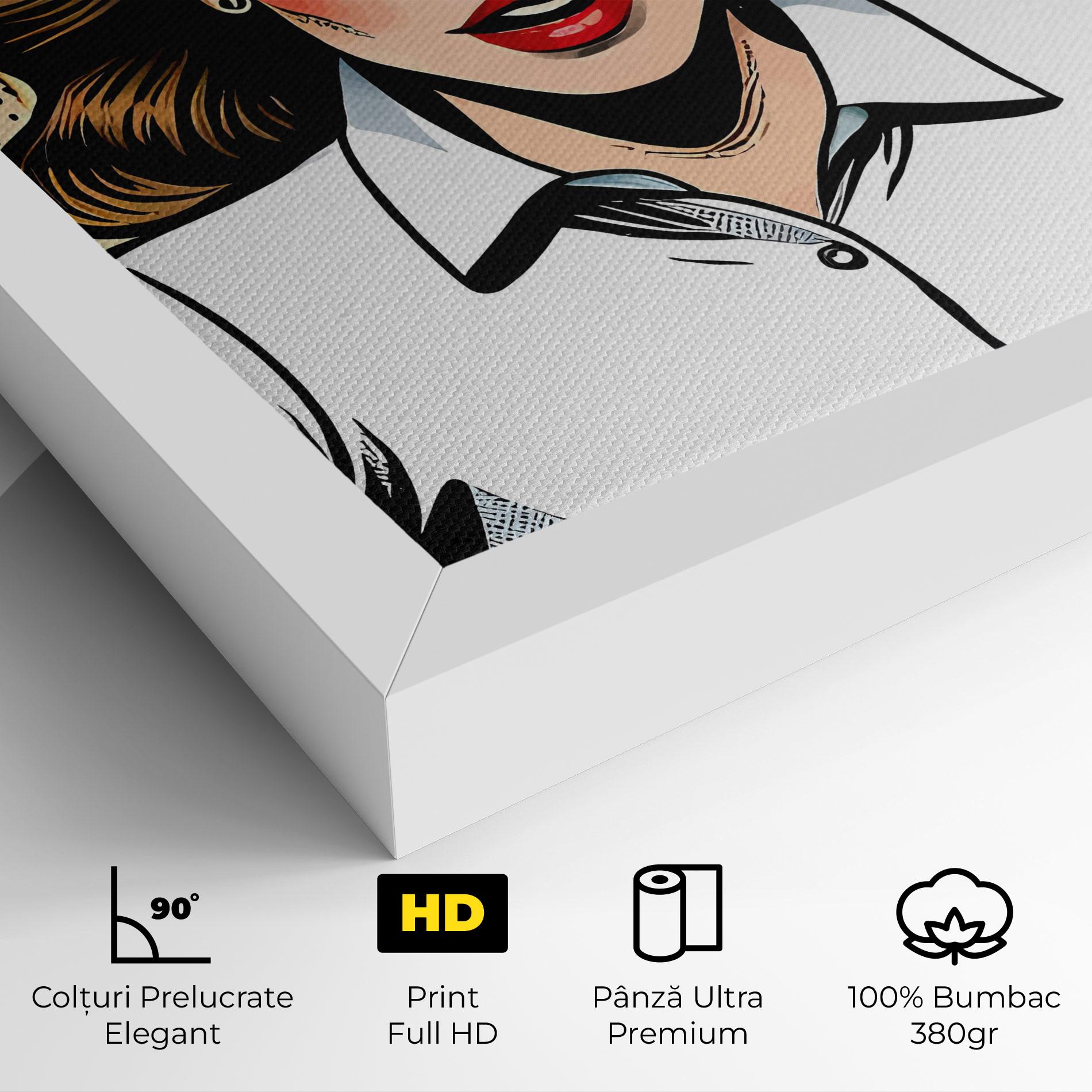 Tablou Canvas Blue Eye Pop Art mockup 4