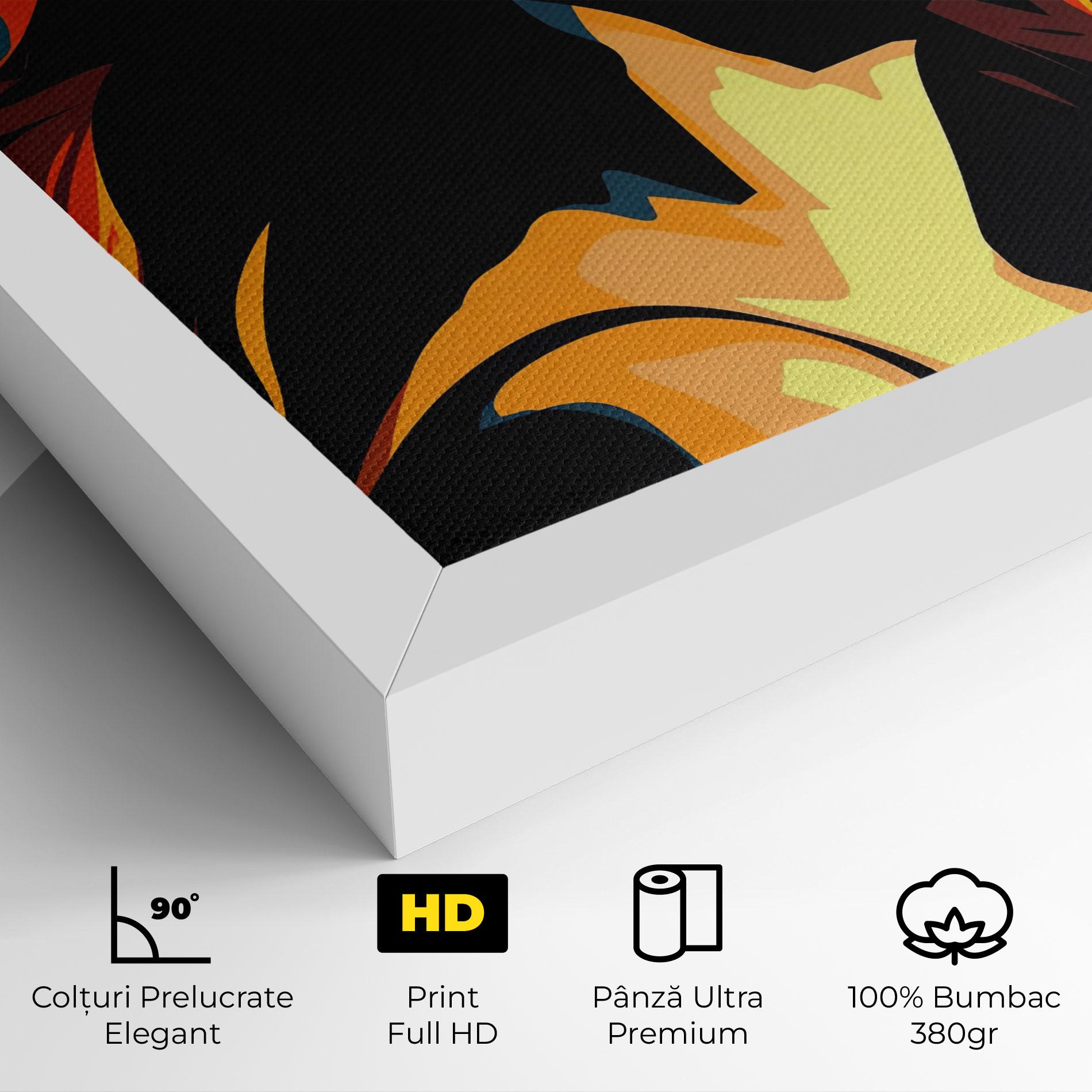 Tablou Canvas Blue Yellow Pop Art mockup 4