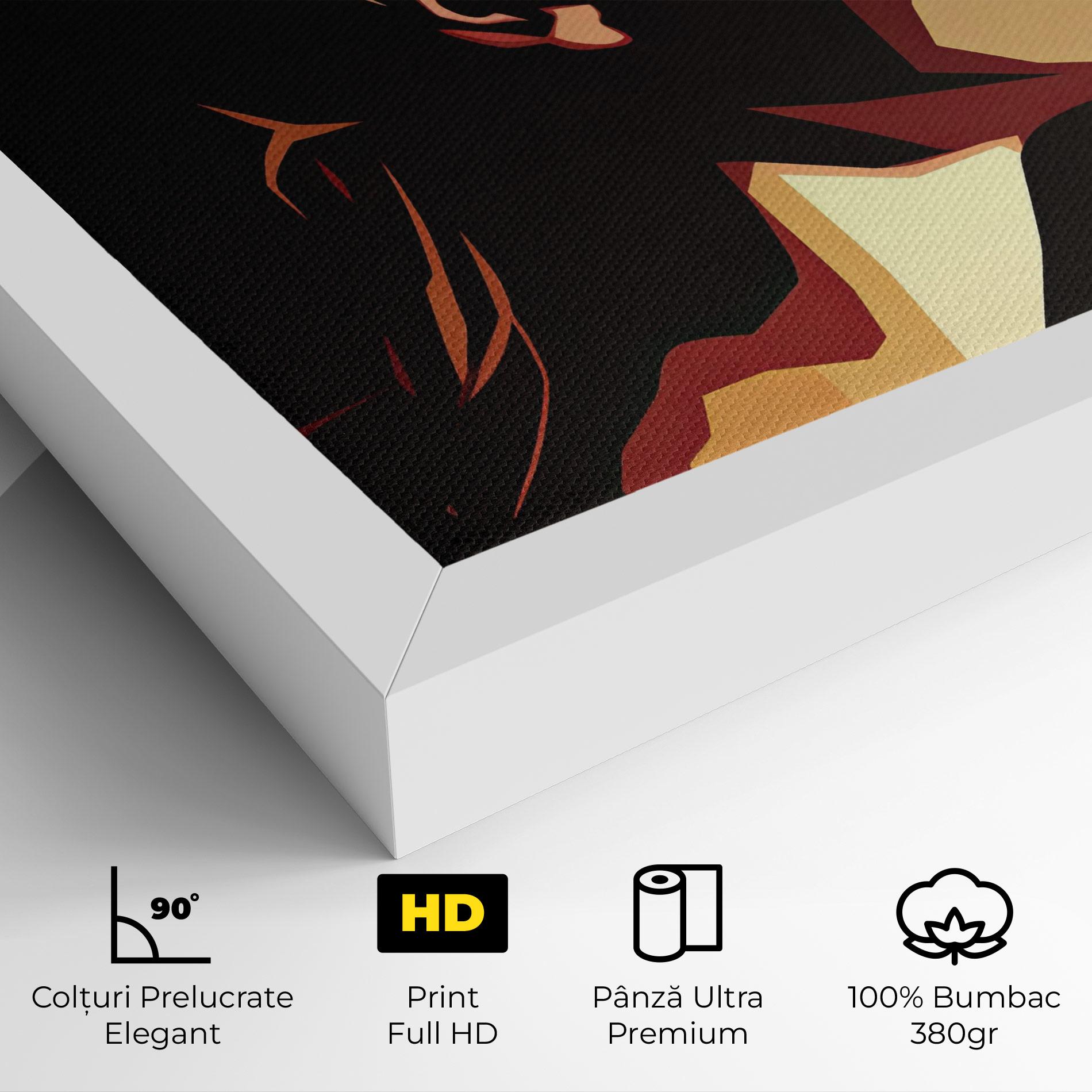 Tablou Canvas Cream Red Pop Art mockup 4