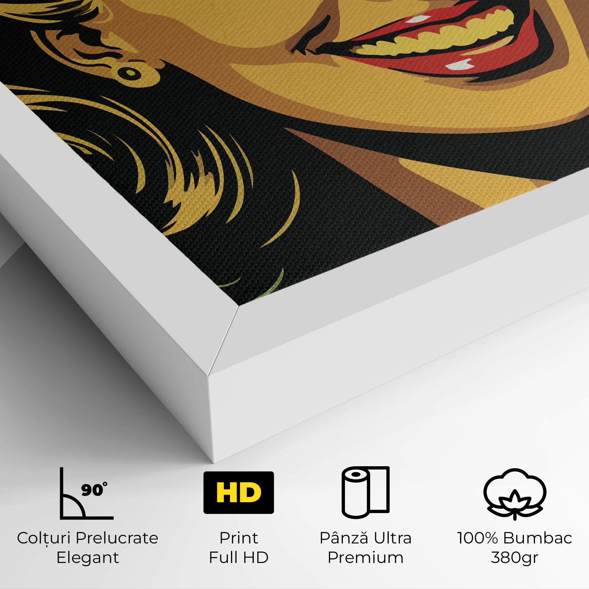 Tablou Canvas Green Light Pop Lady mockup 4