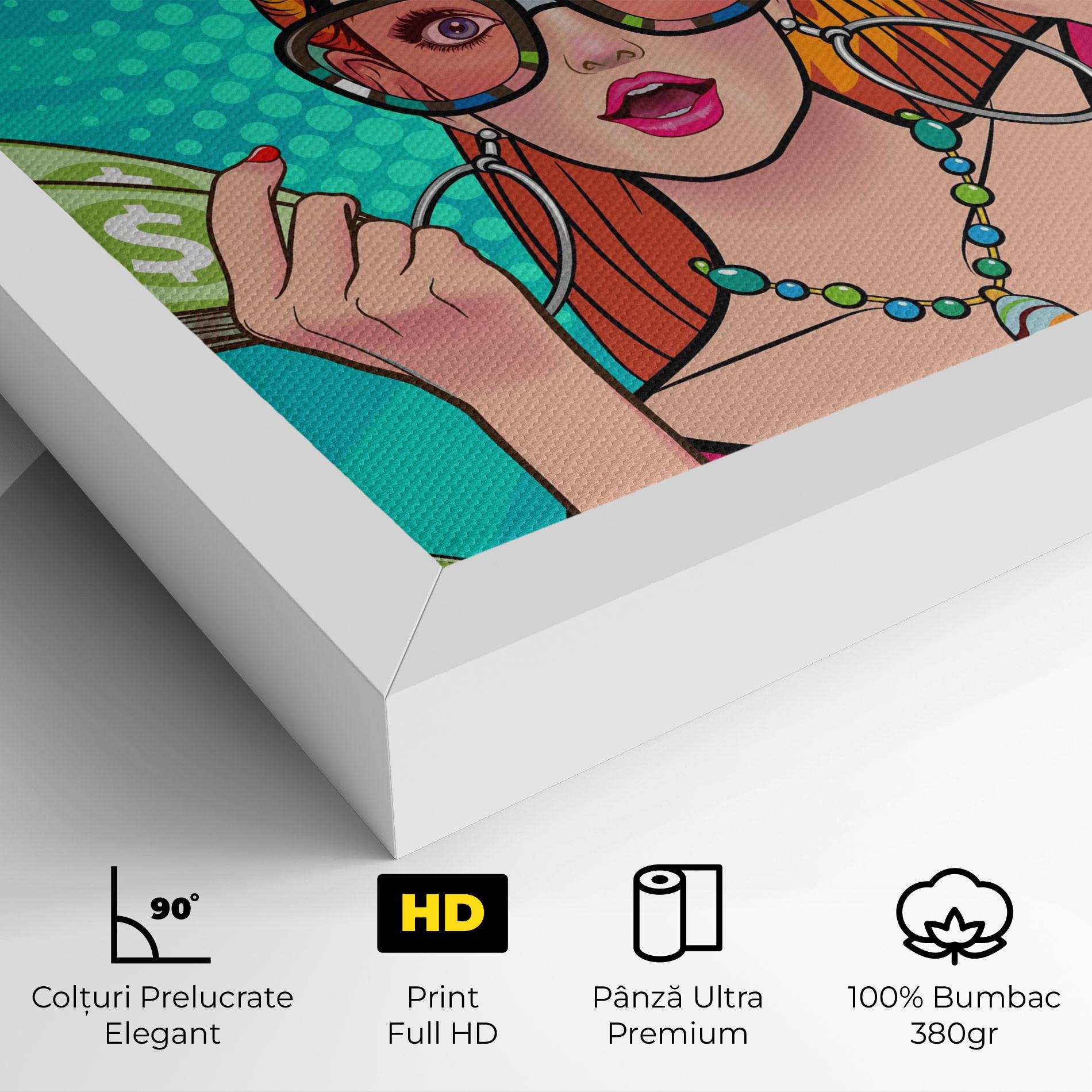 Tablou Canvas Money Pop Art mockup 4