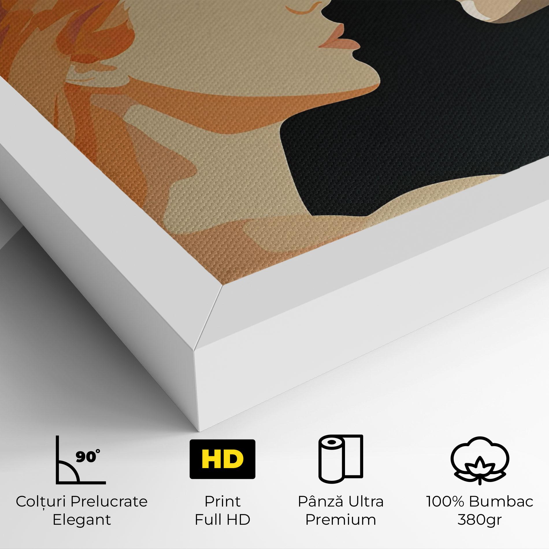 Tablou Canvas Orange Pop Girl mockup 4
