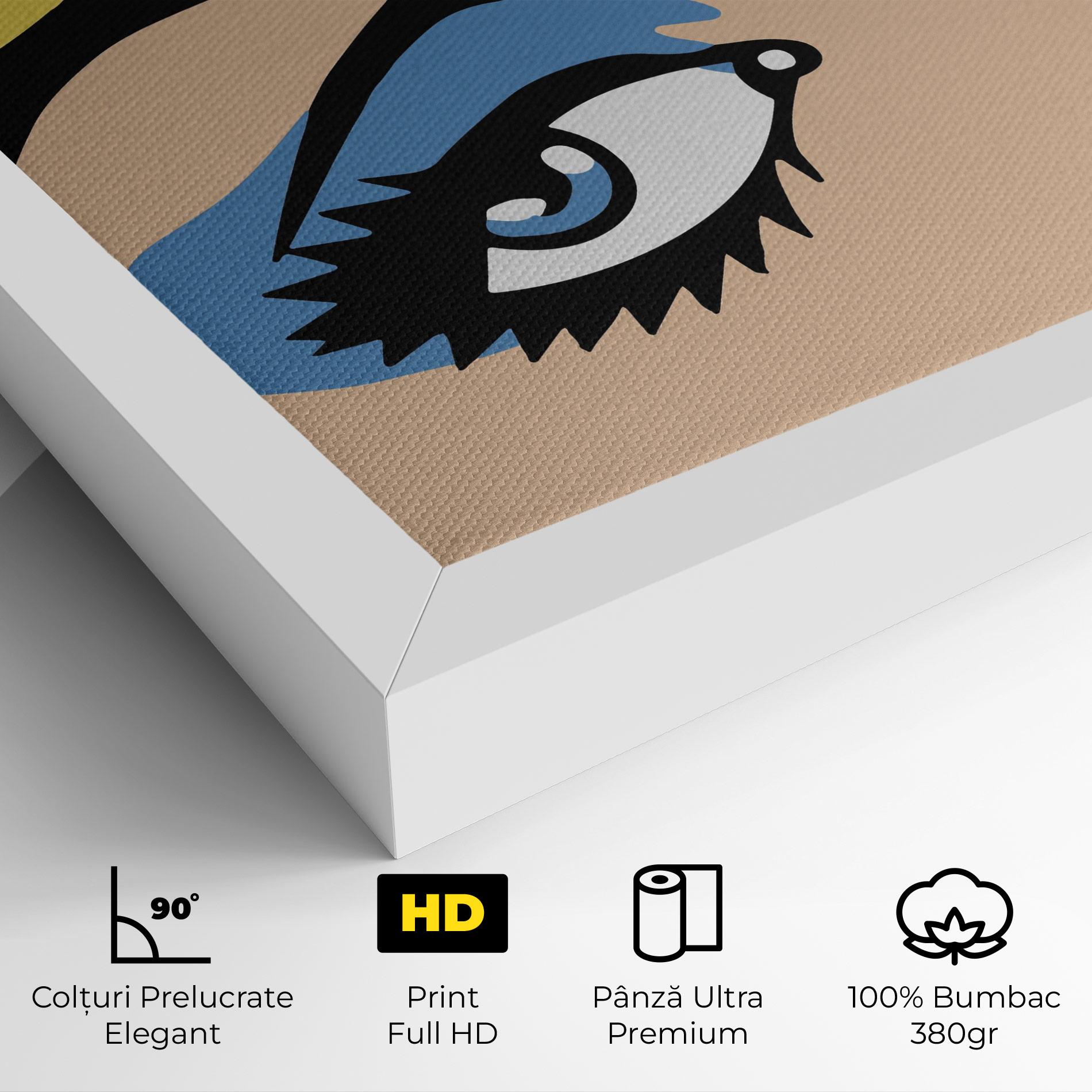 Tablou Canvas Pop Blue Makeup mockup 4