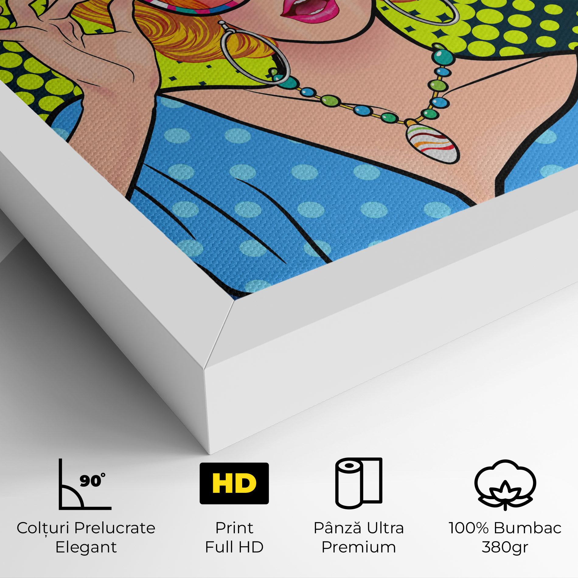 Tablou Canvas Pop Glasses Lady mockup 4