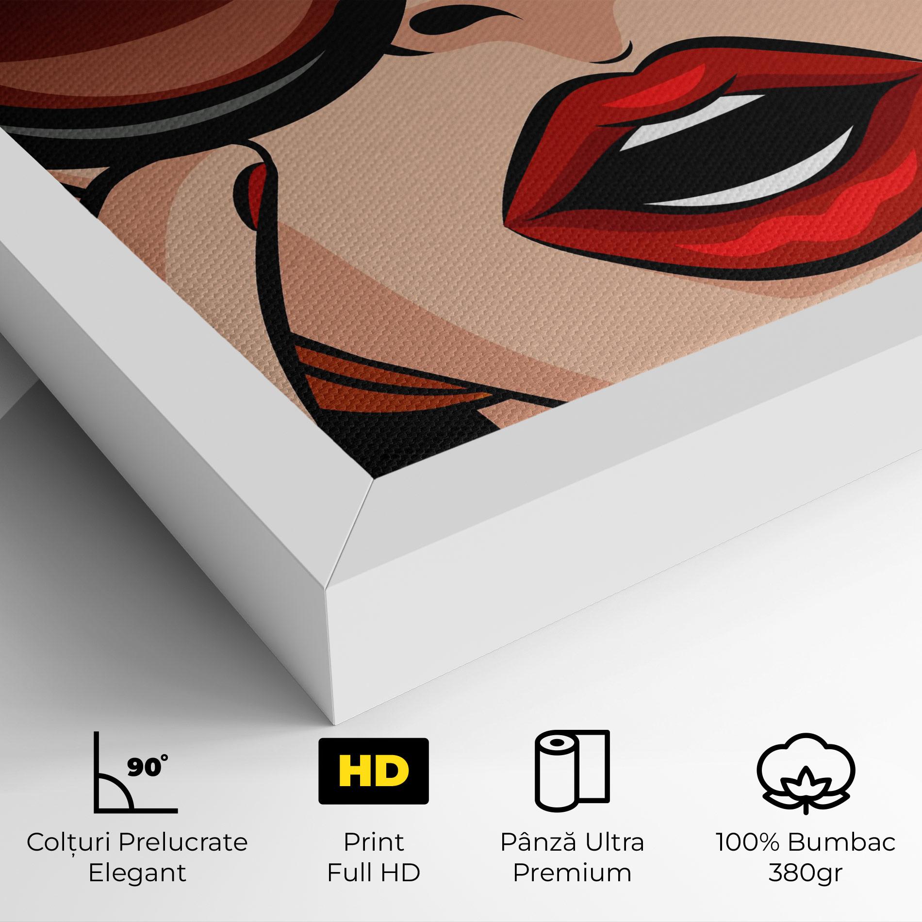Tablou Canvas Pop Glasses Woman mockup 4
