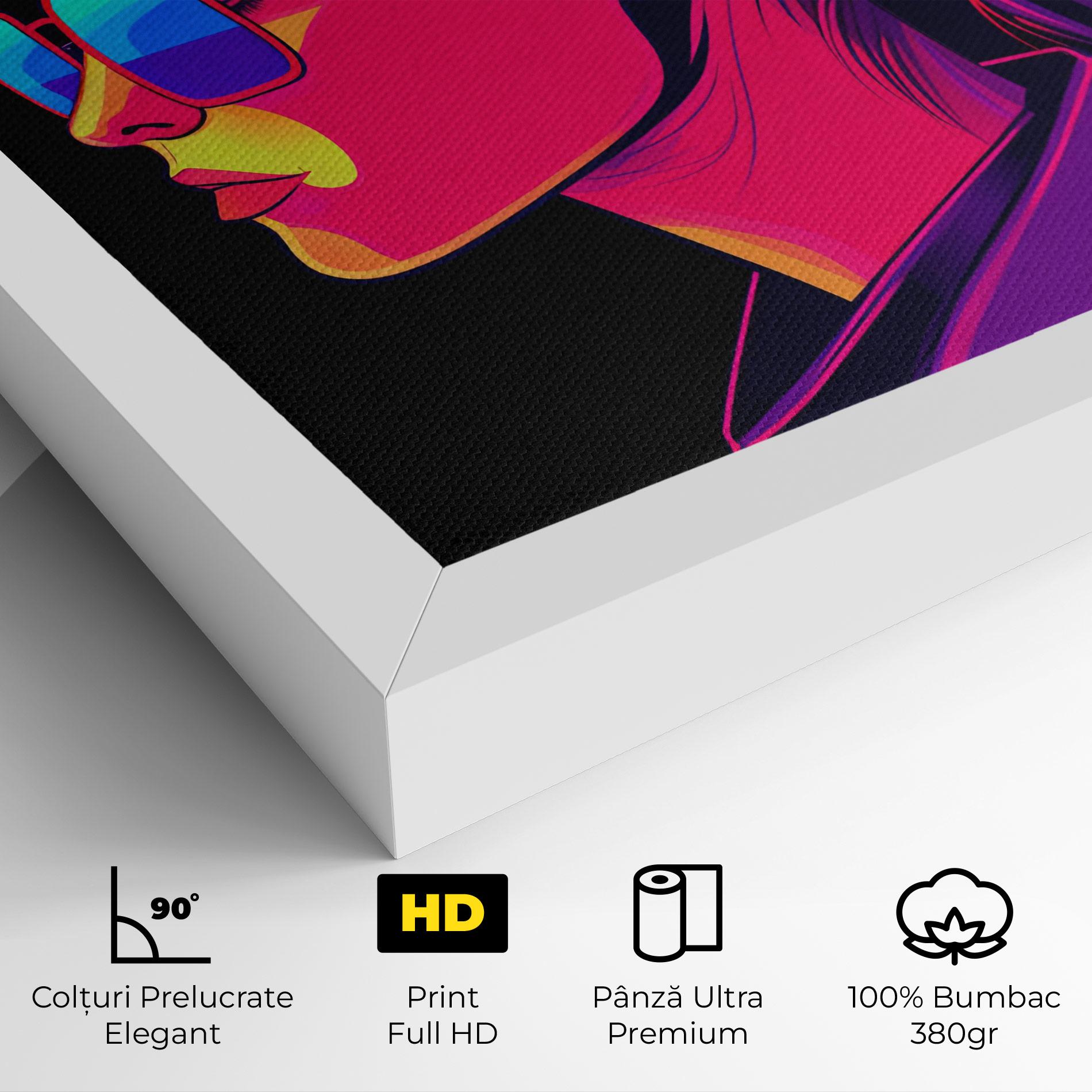 Tablou Canvas Purple Pop Hair mockup 4