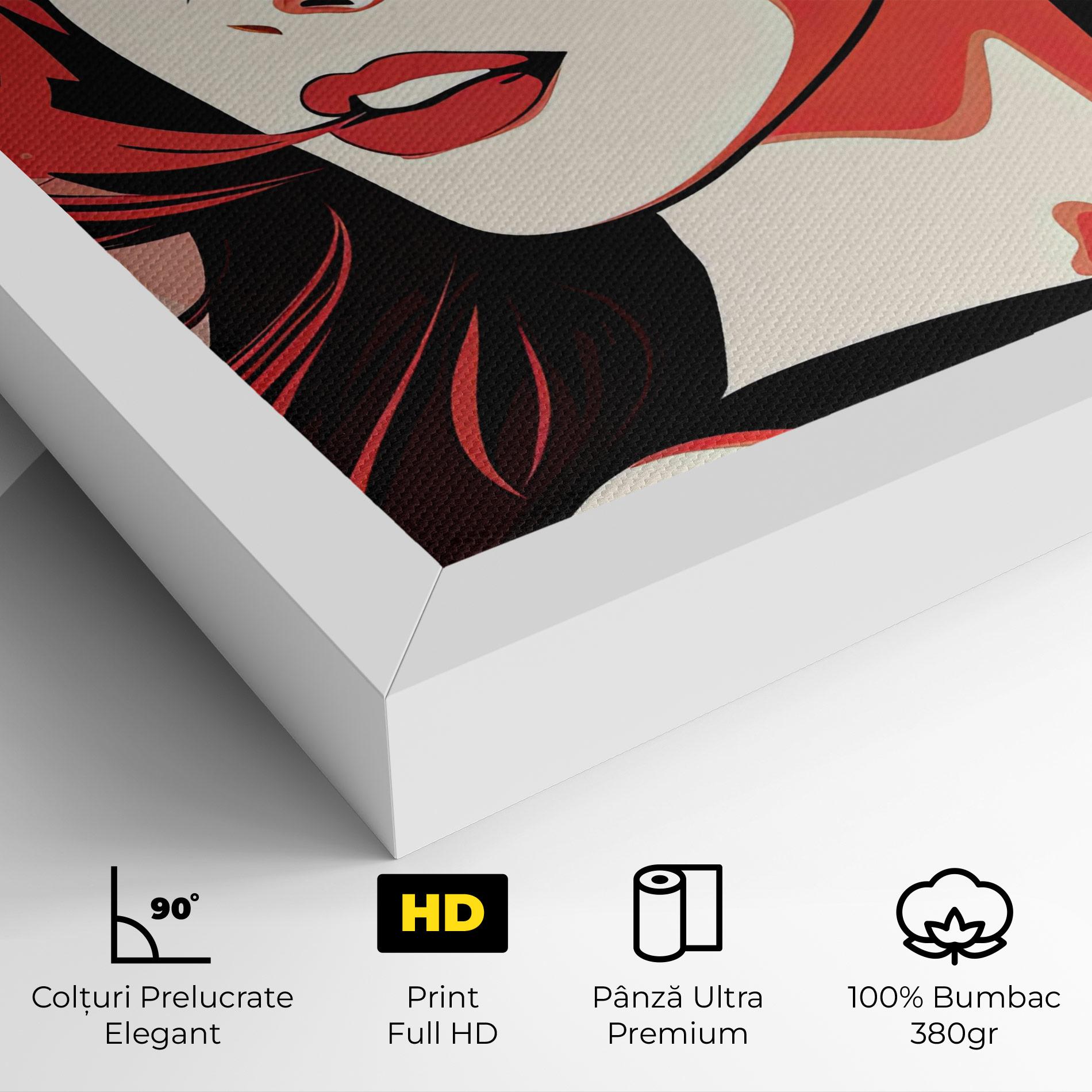 Tablou Canvas Red Hair Pop Art mockup 4