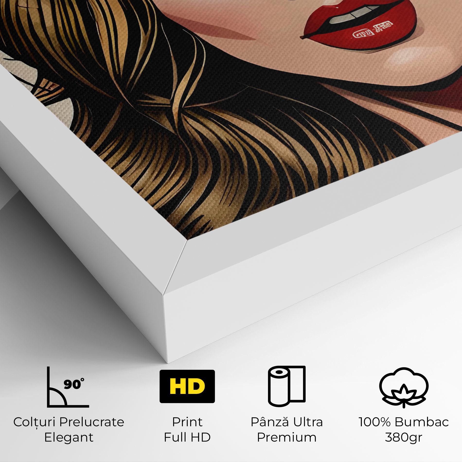 Tablou Canvas Red Pop Lips mockup 4