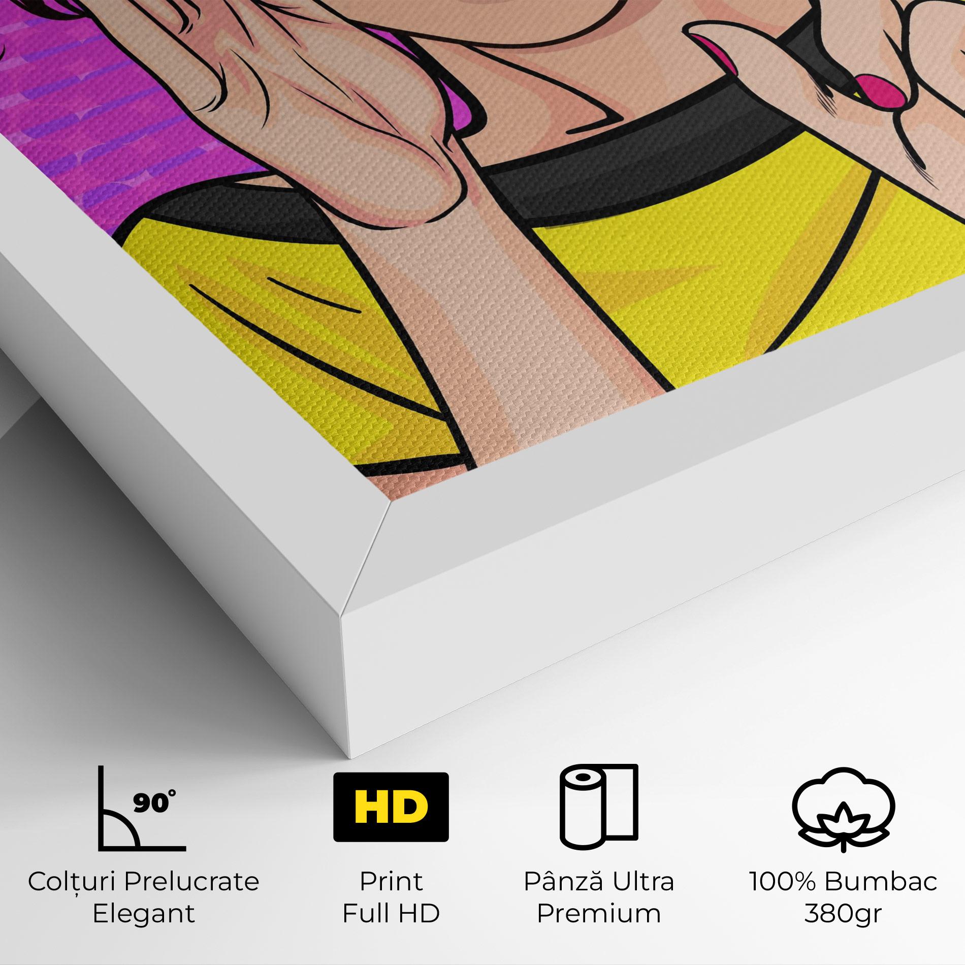 Tablou Canvas Surprised Pop Woman mockup 4