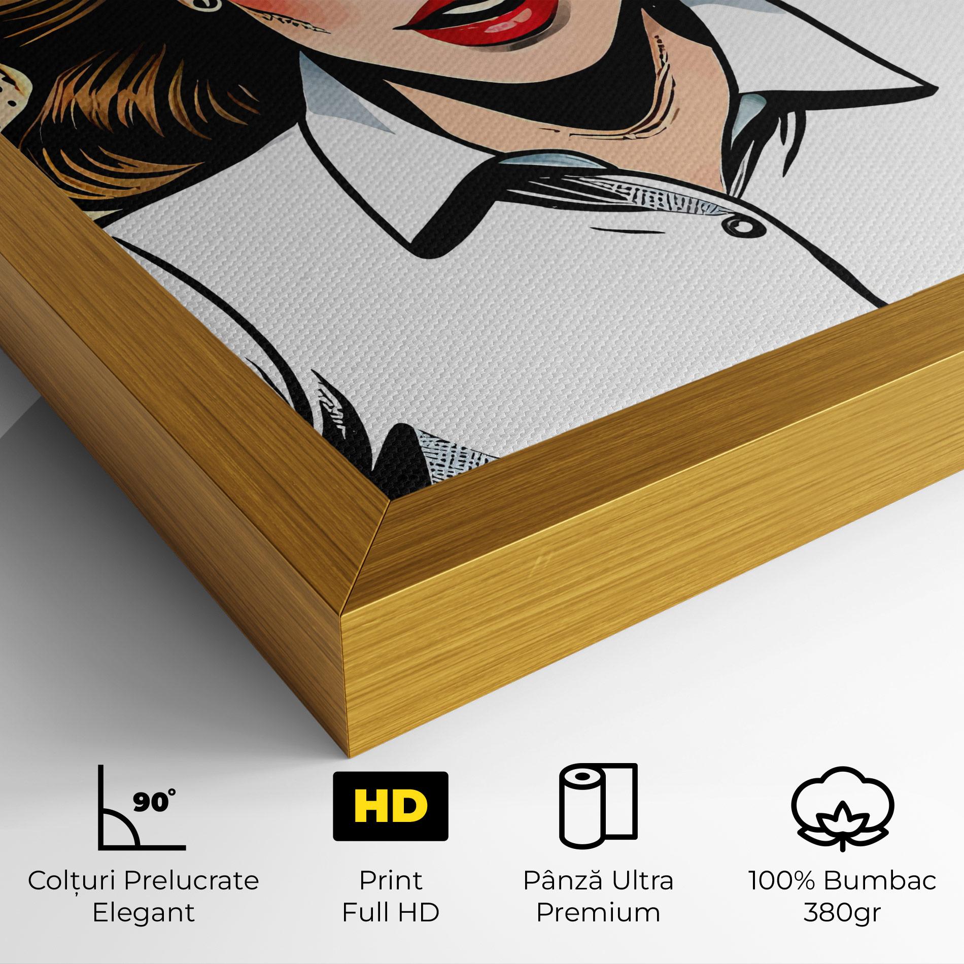 Tablou Canvas Blue Eye Pop Art mockup 4