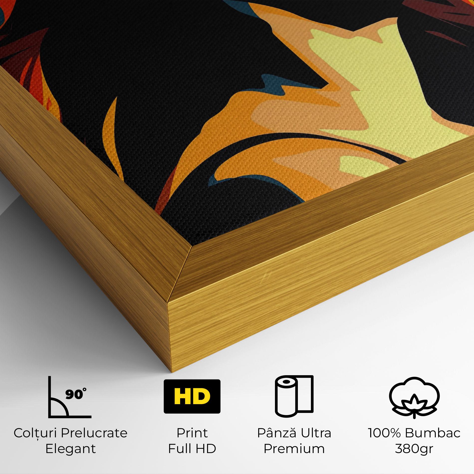 Tablou Canvas Blue Yellow Pop Art mockup 4