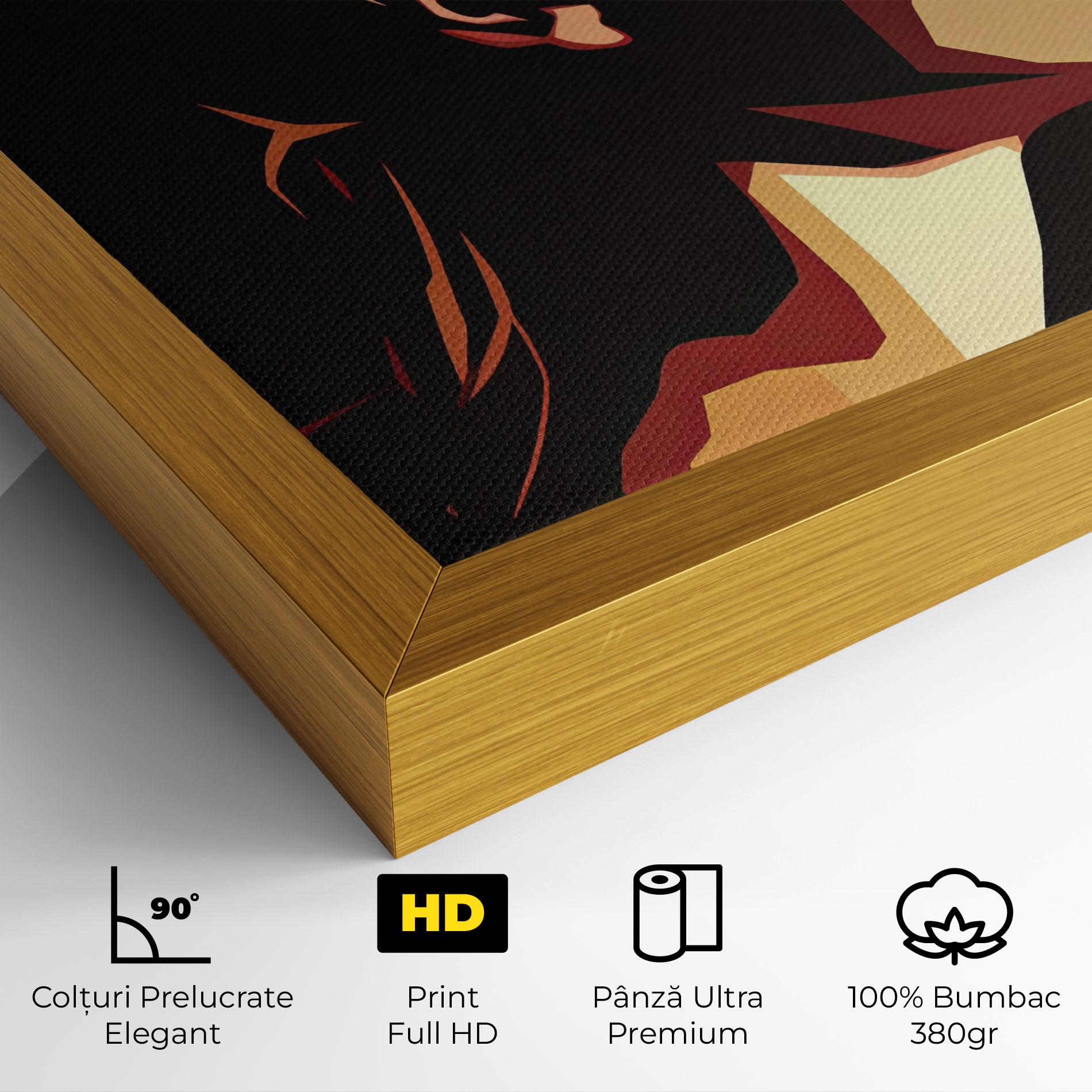 Tablou Canvas Cream Red Pop Art mockup 4