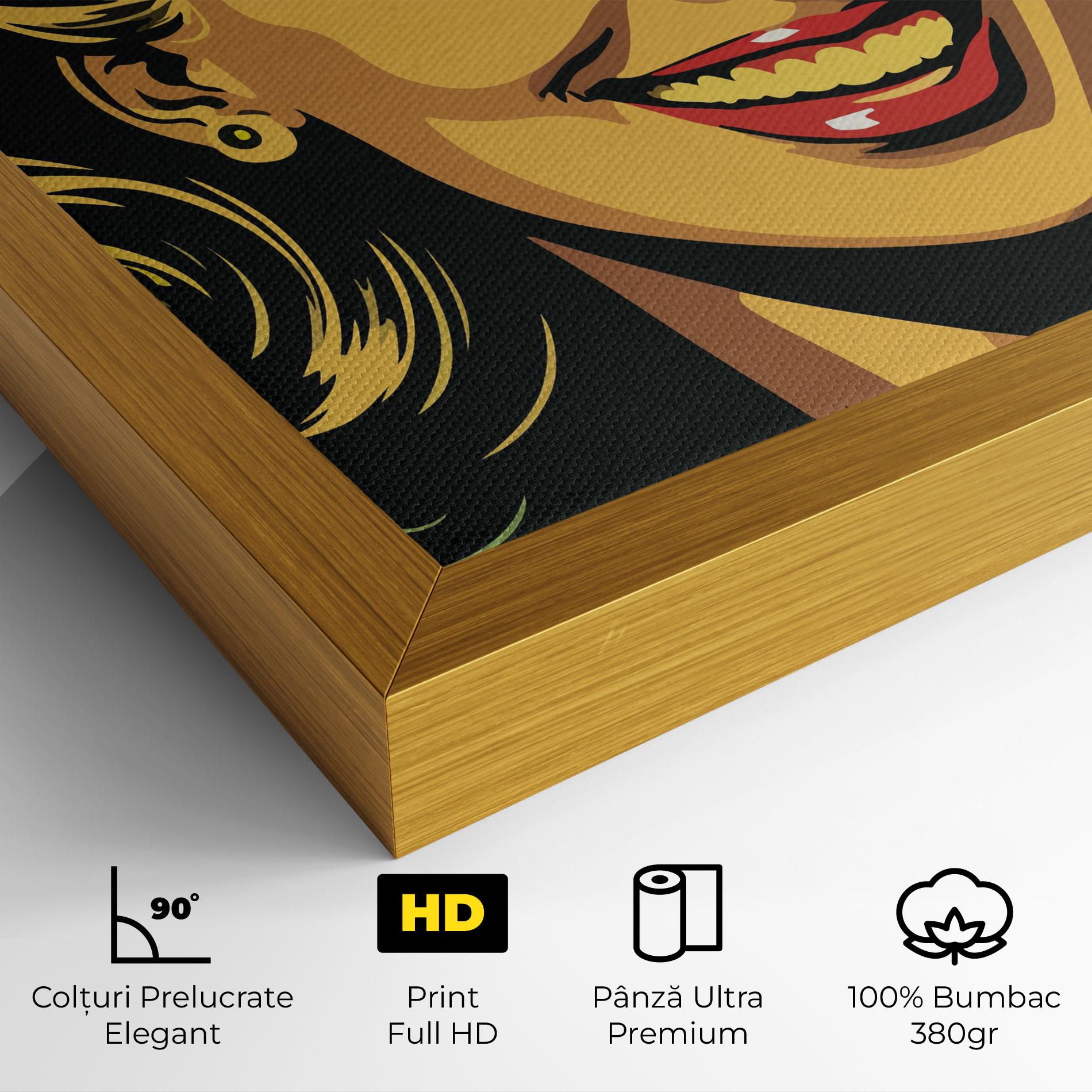 Tablou Canvas Green Light Pop Lady mockup 4