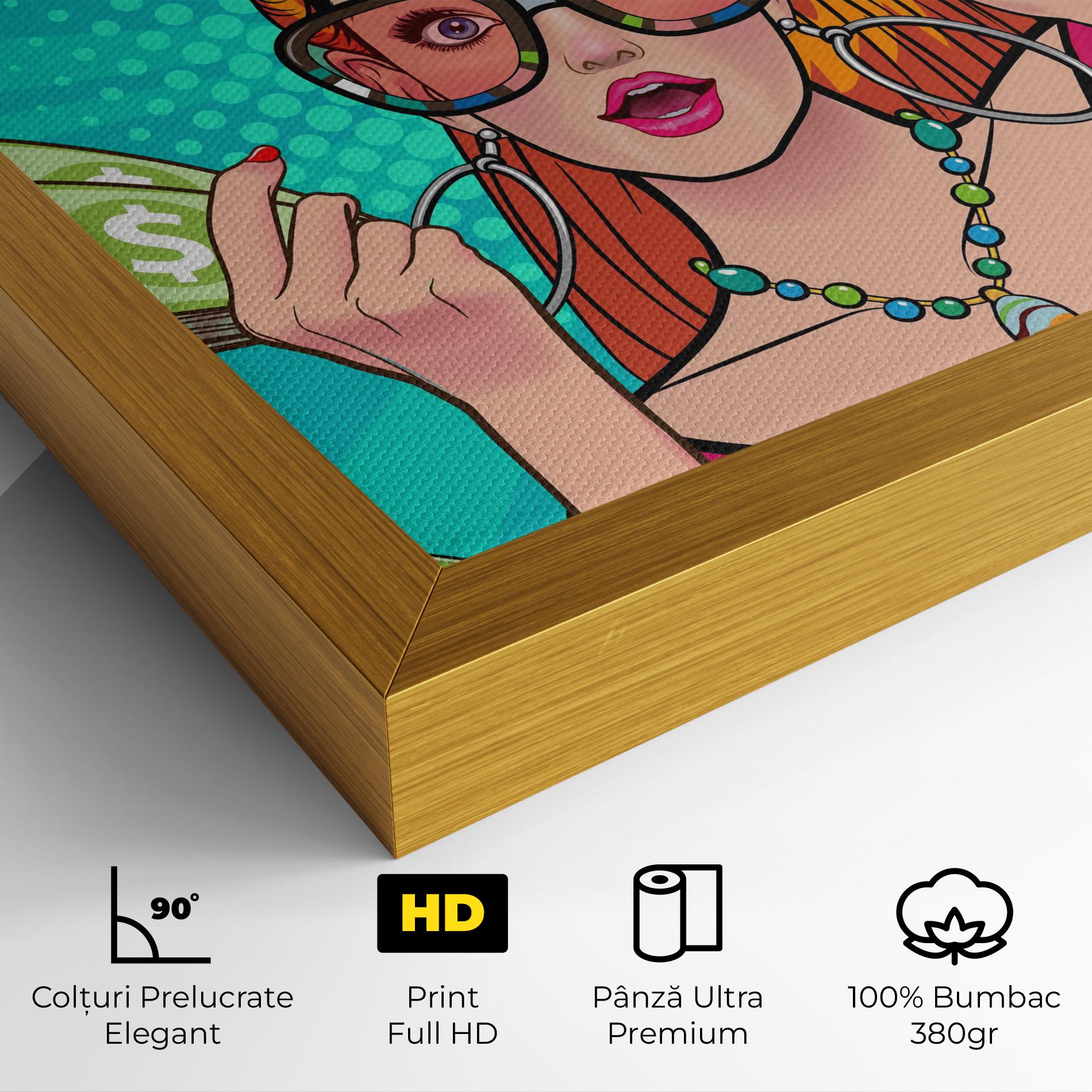 Tablou Canvas Money Pop Art mockup 4
