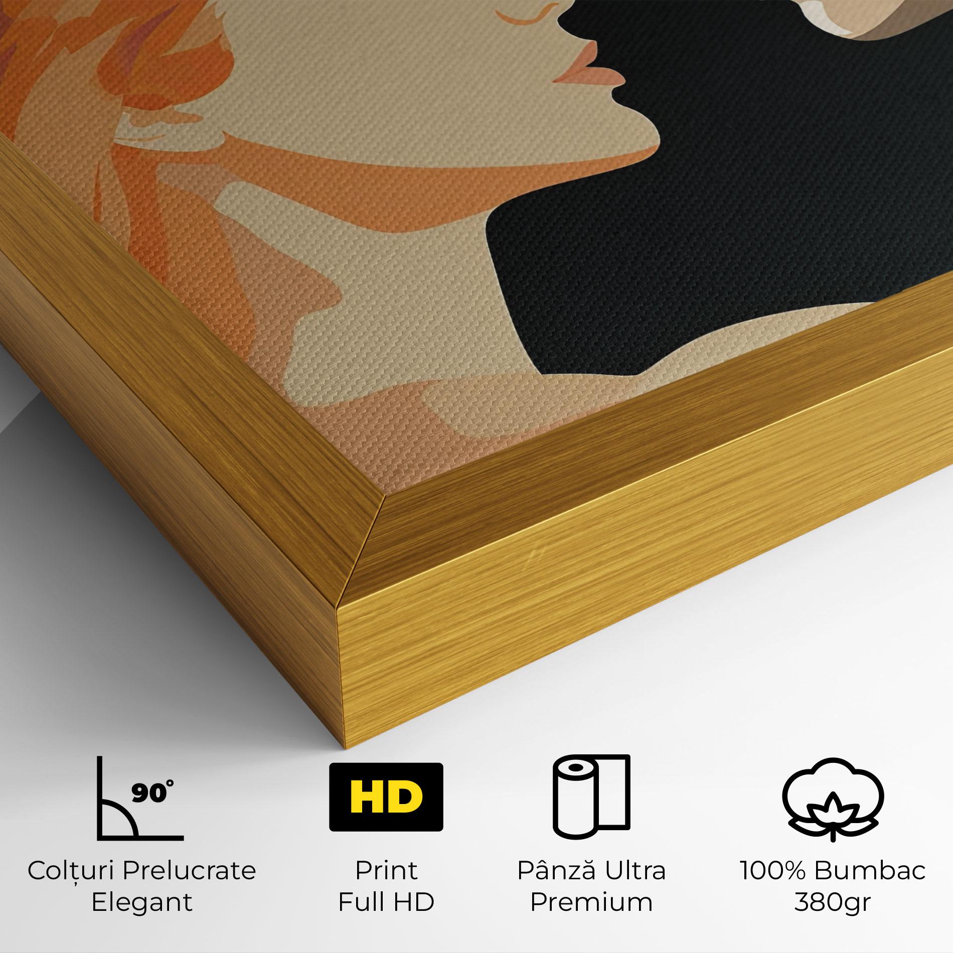 Tablou Canvas Orange Pop Girl mockup 4